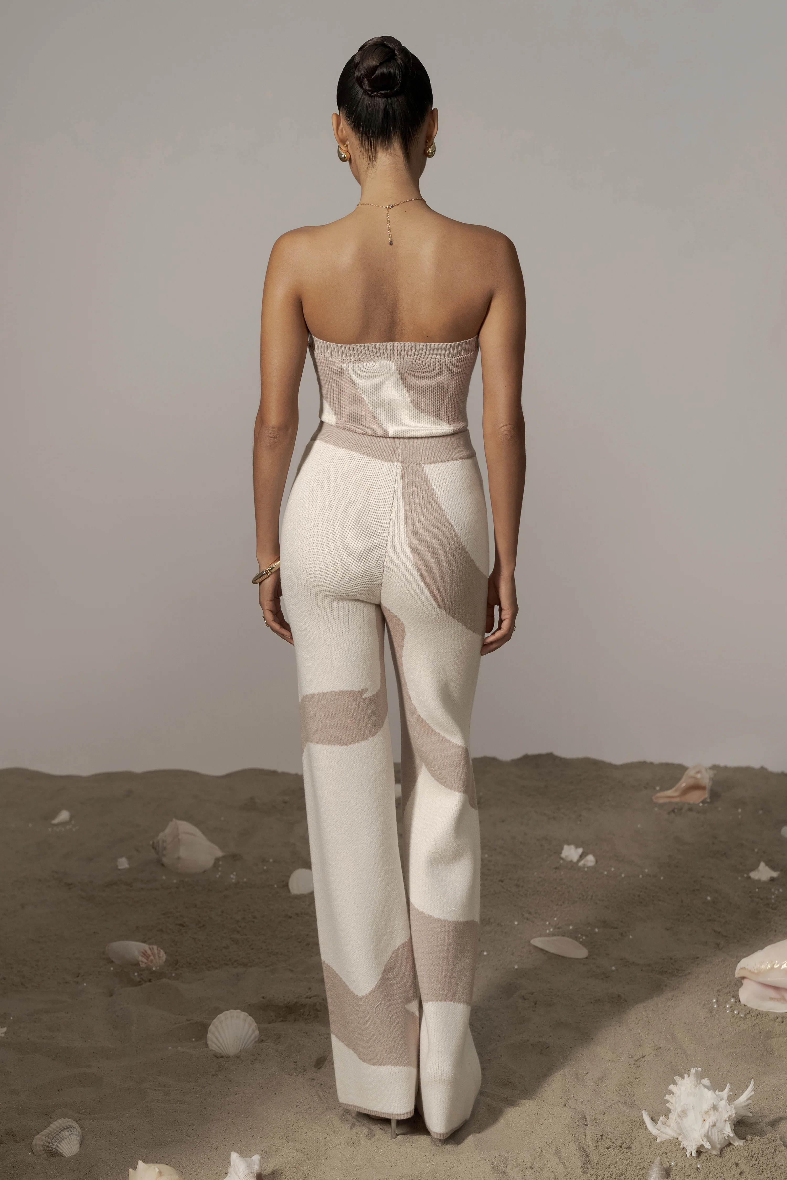 Beige Abstract Seabound Bodysuit - Image 7