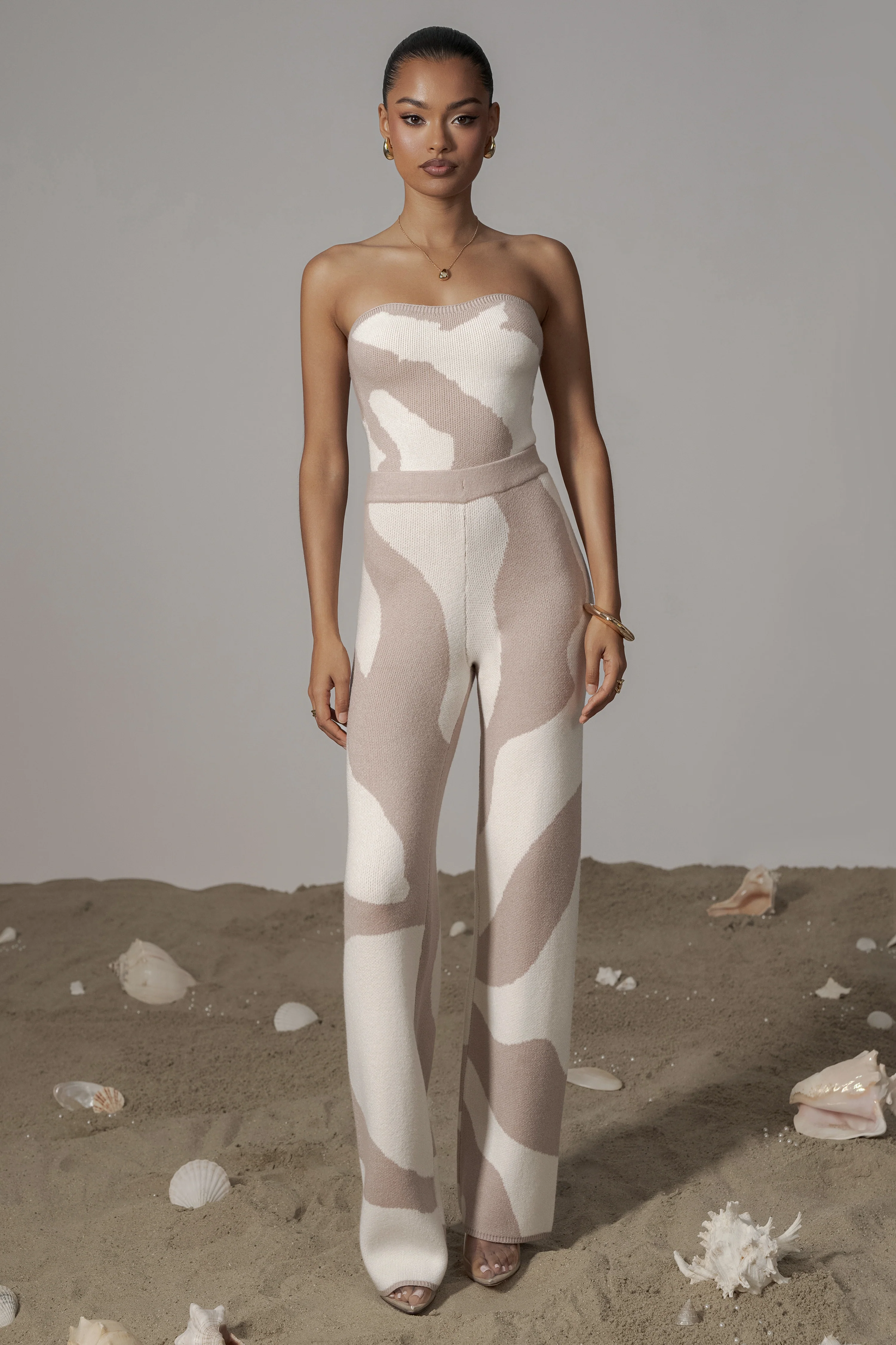 Beige Abstract Tiarra Pants - Image 4