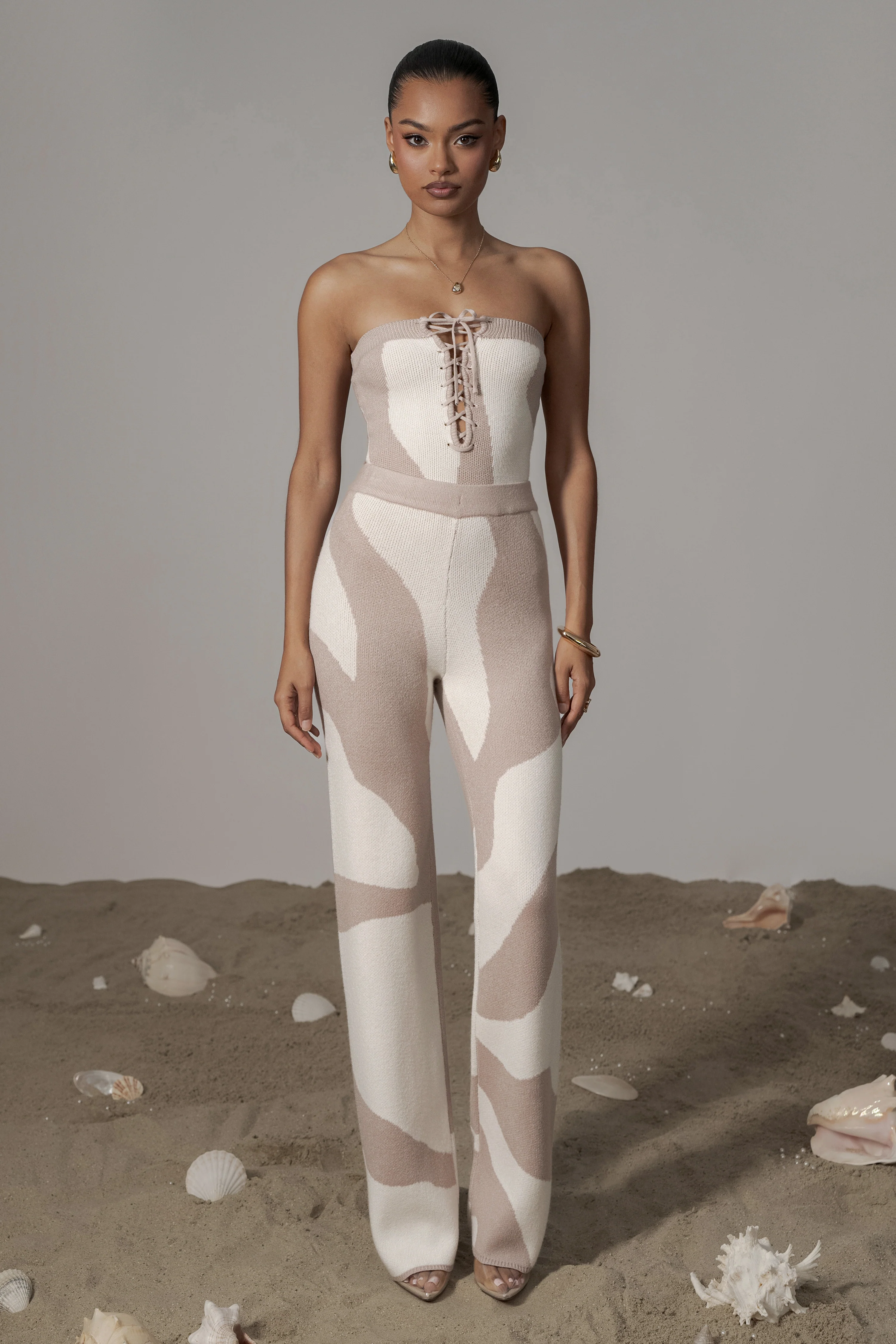 Beige Abstract Tiarra Pants - Image 5