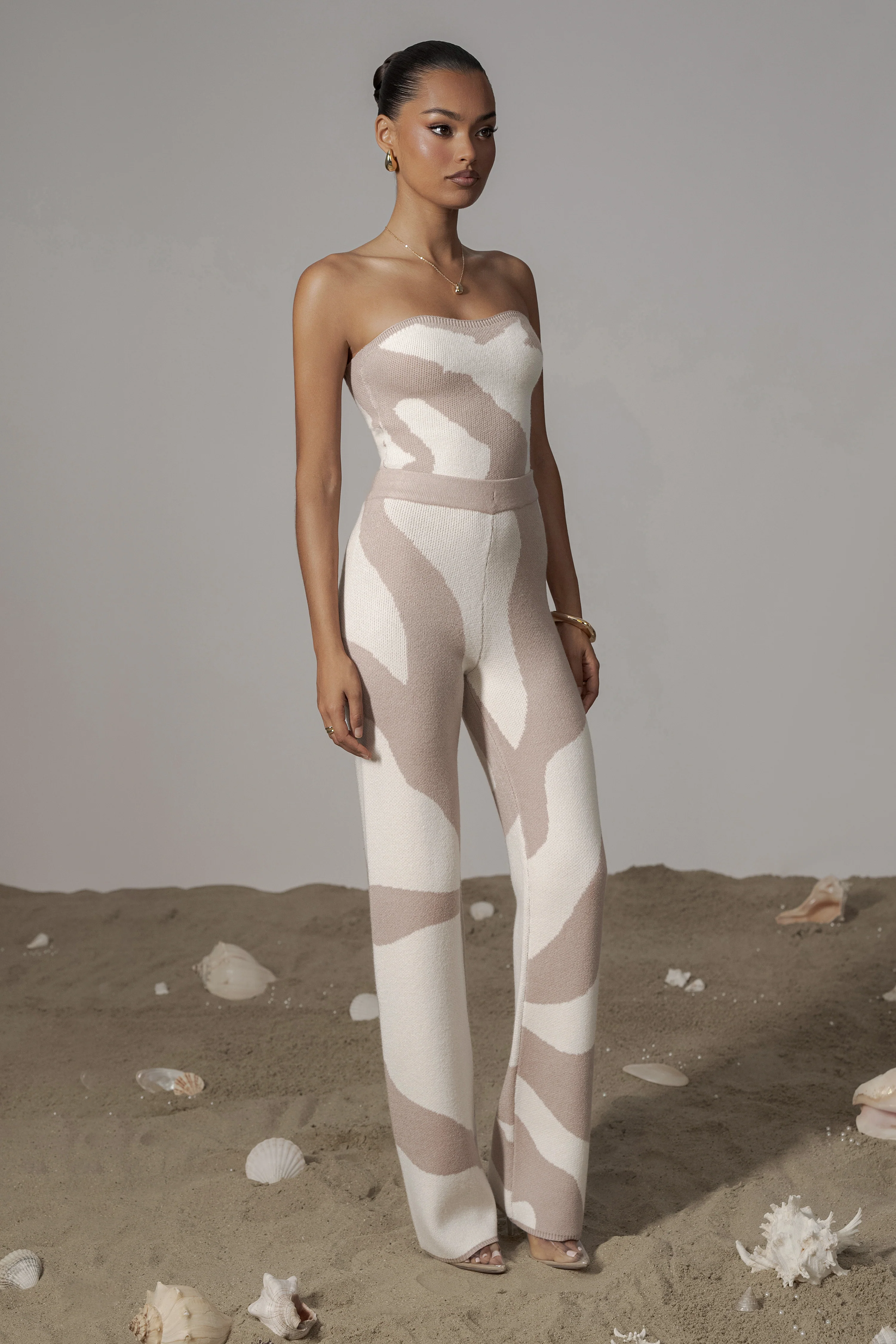 Beige Abstract Tiarra Pants - Image 7