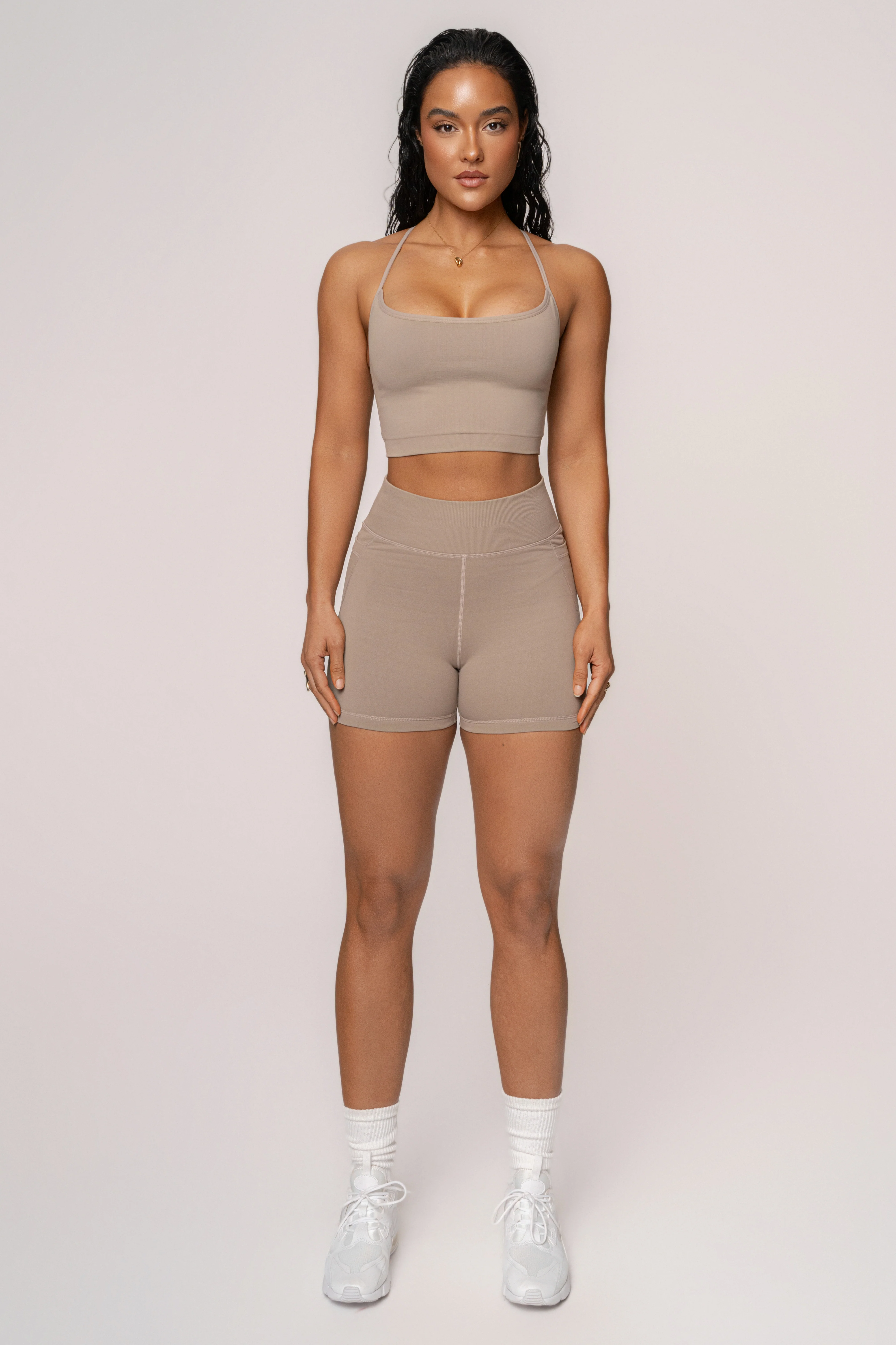 Beige Active Crop Top - Image 3