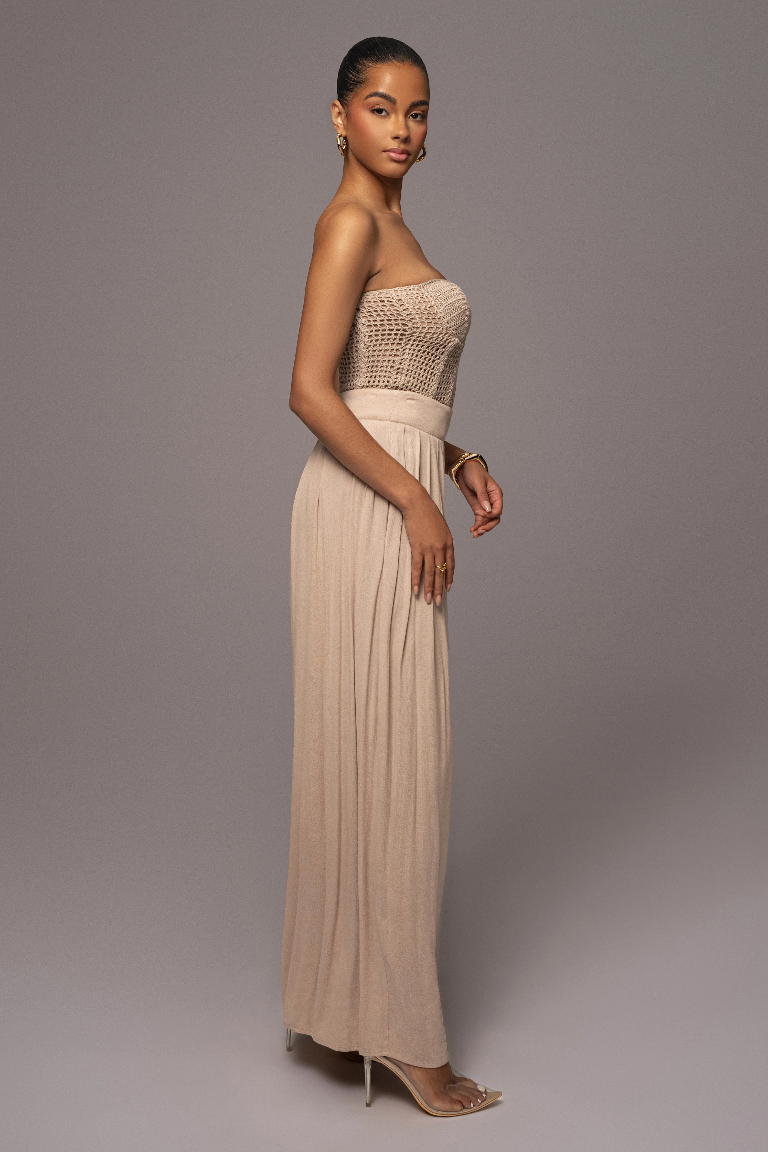 Beige After Sunset Pleated Pants - Image 12