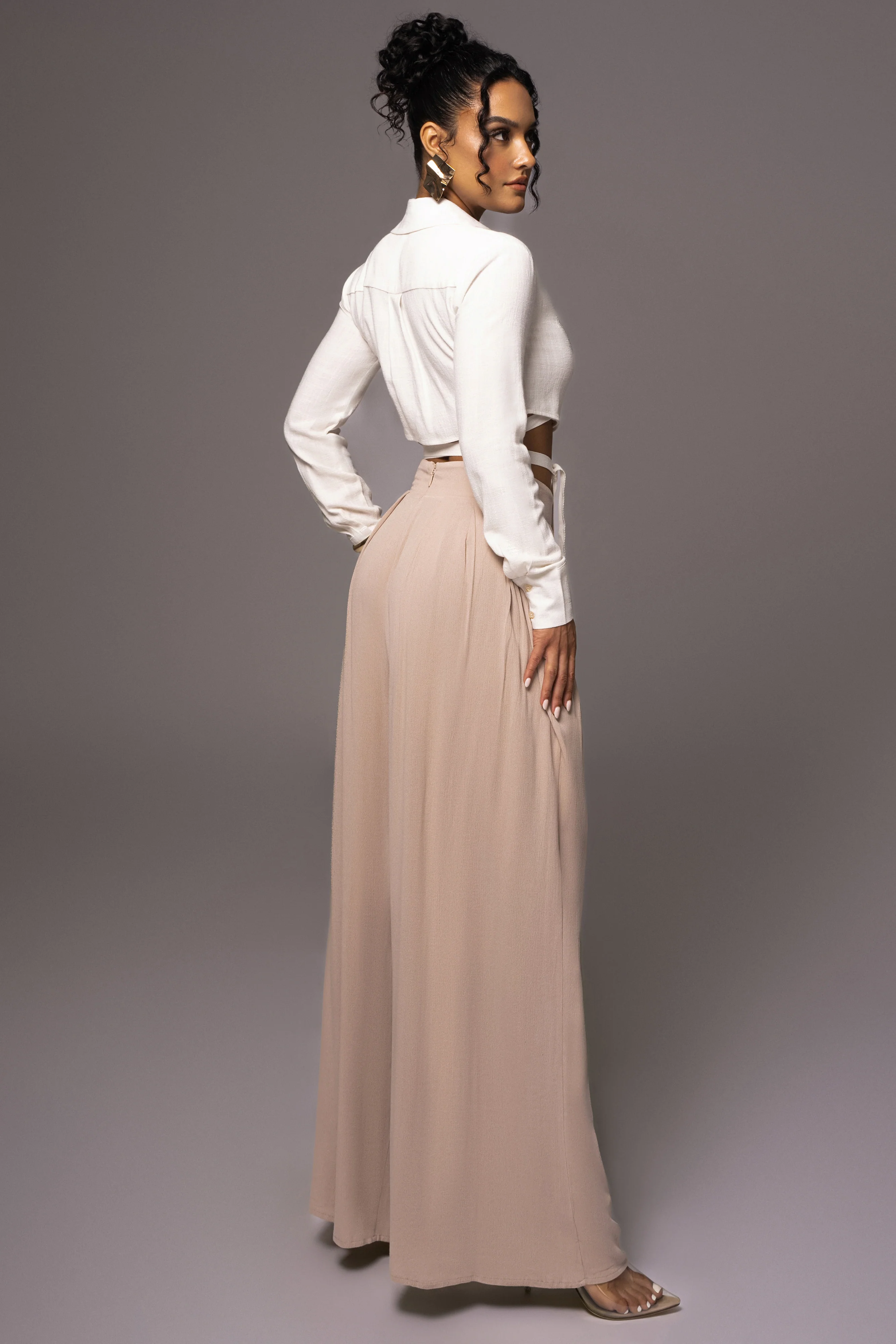 Beige After Sunset Pleated Pants - Image 15