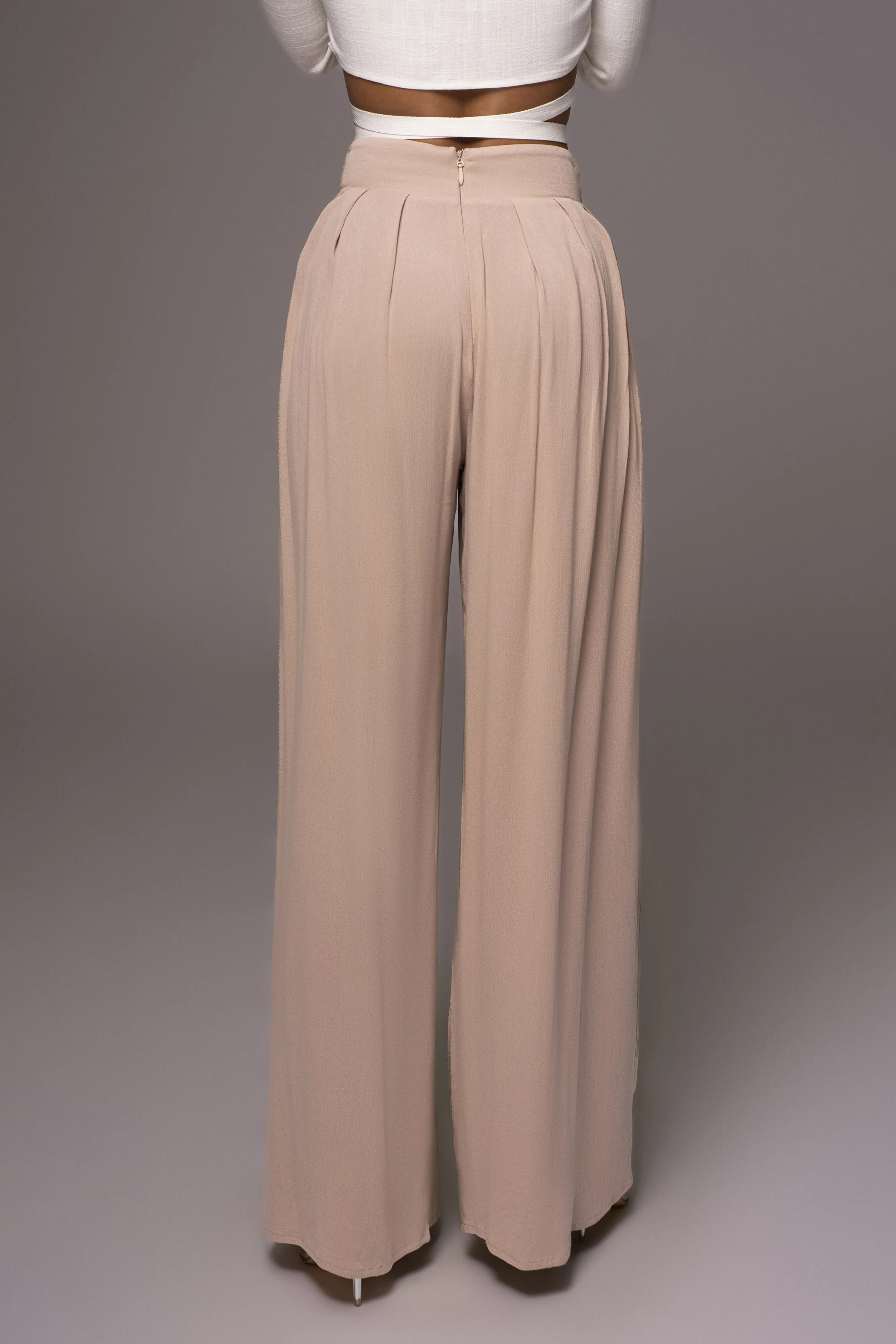 Beige After Sunset Pleated Pants - Image 20
