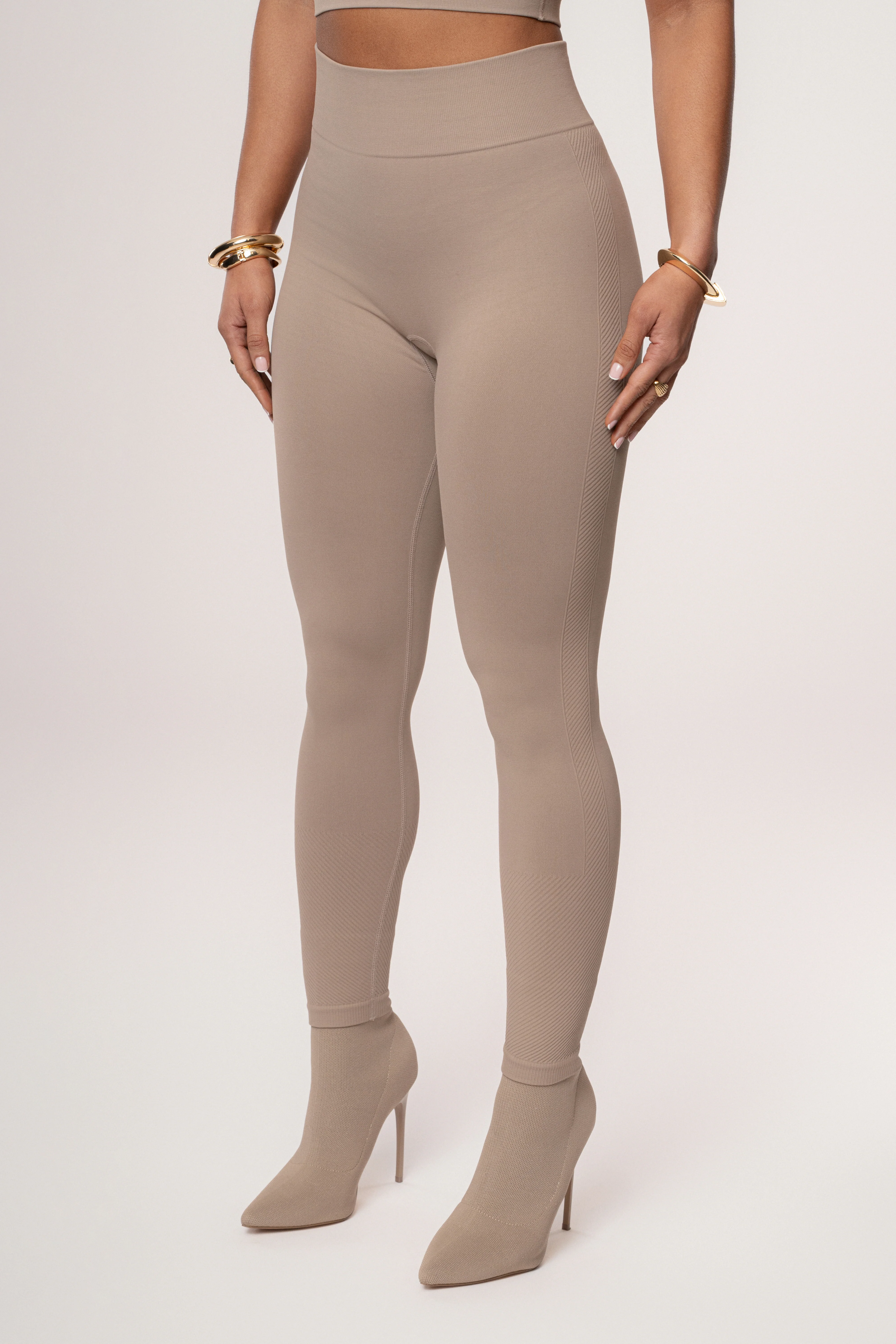 Beige Balance High Rise Leggings - Image 8
