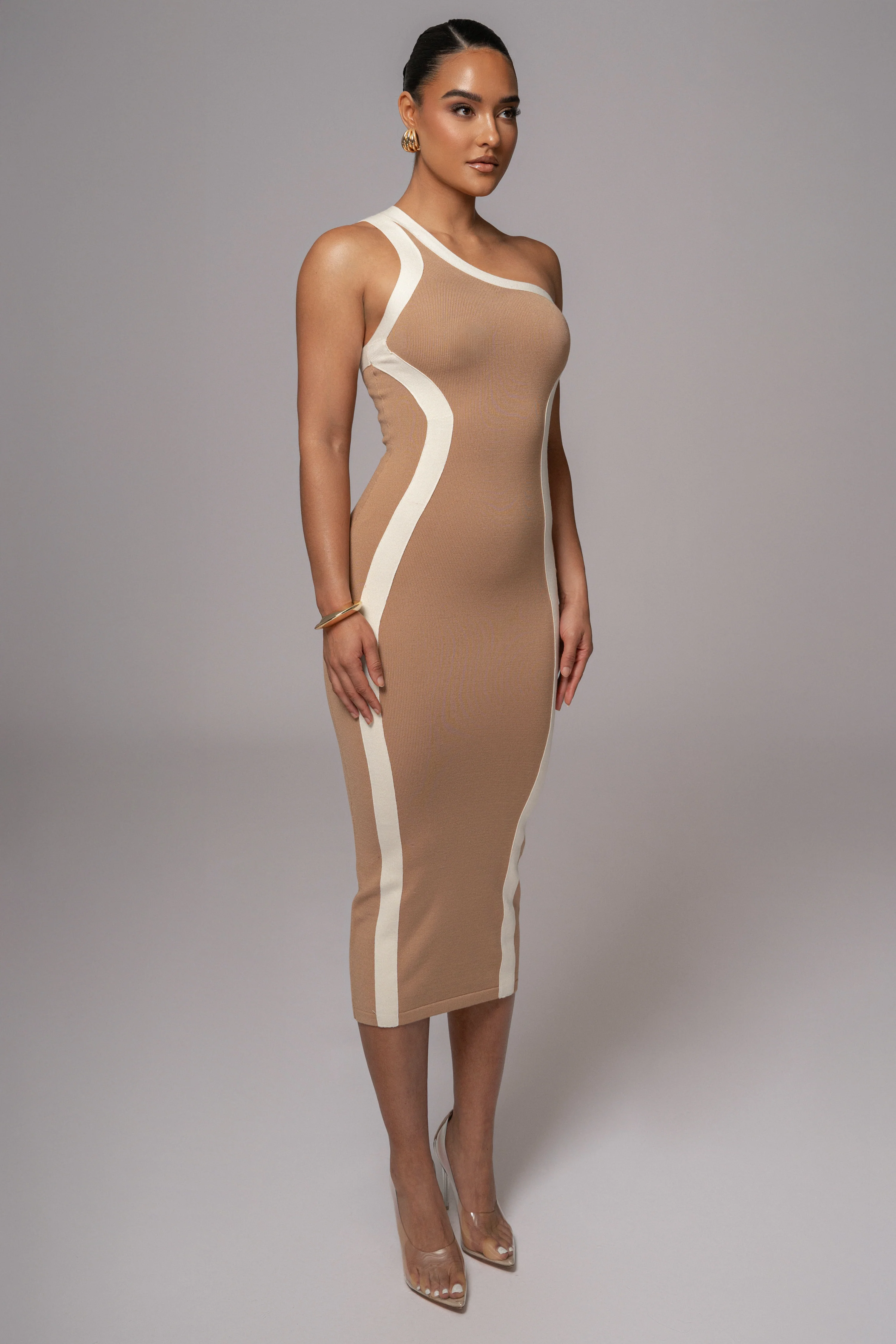 Beige Breann Contrast Maxi Dress - Image 6