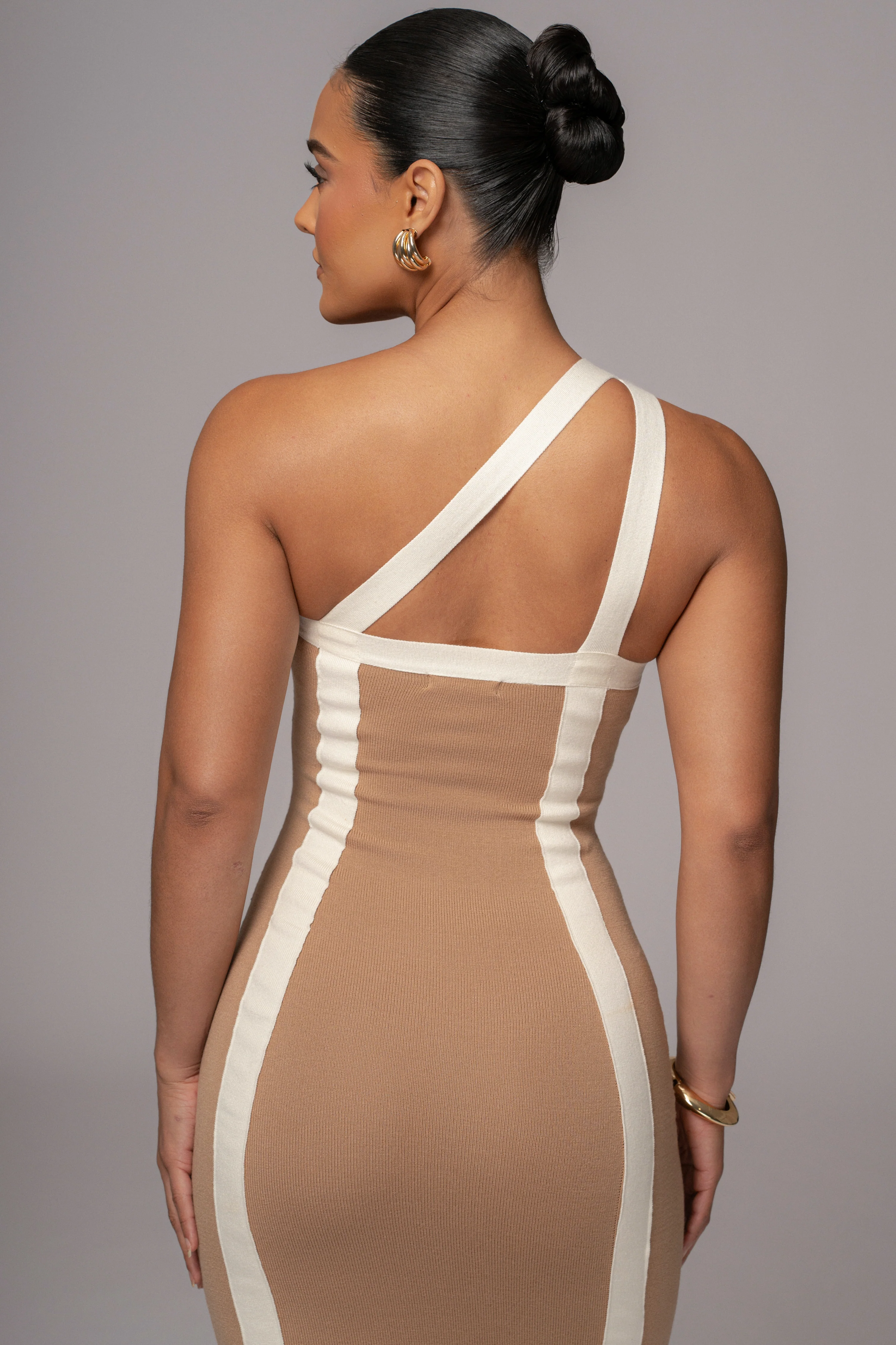 Beige Breann Contrast Maxi Dress - Image 9