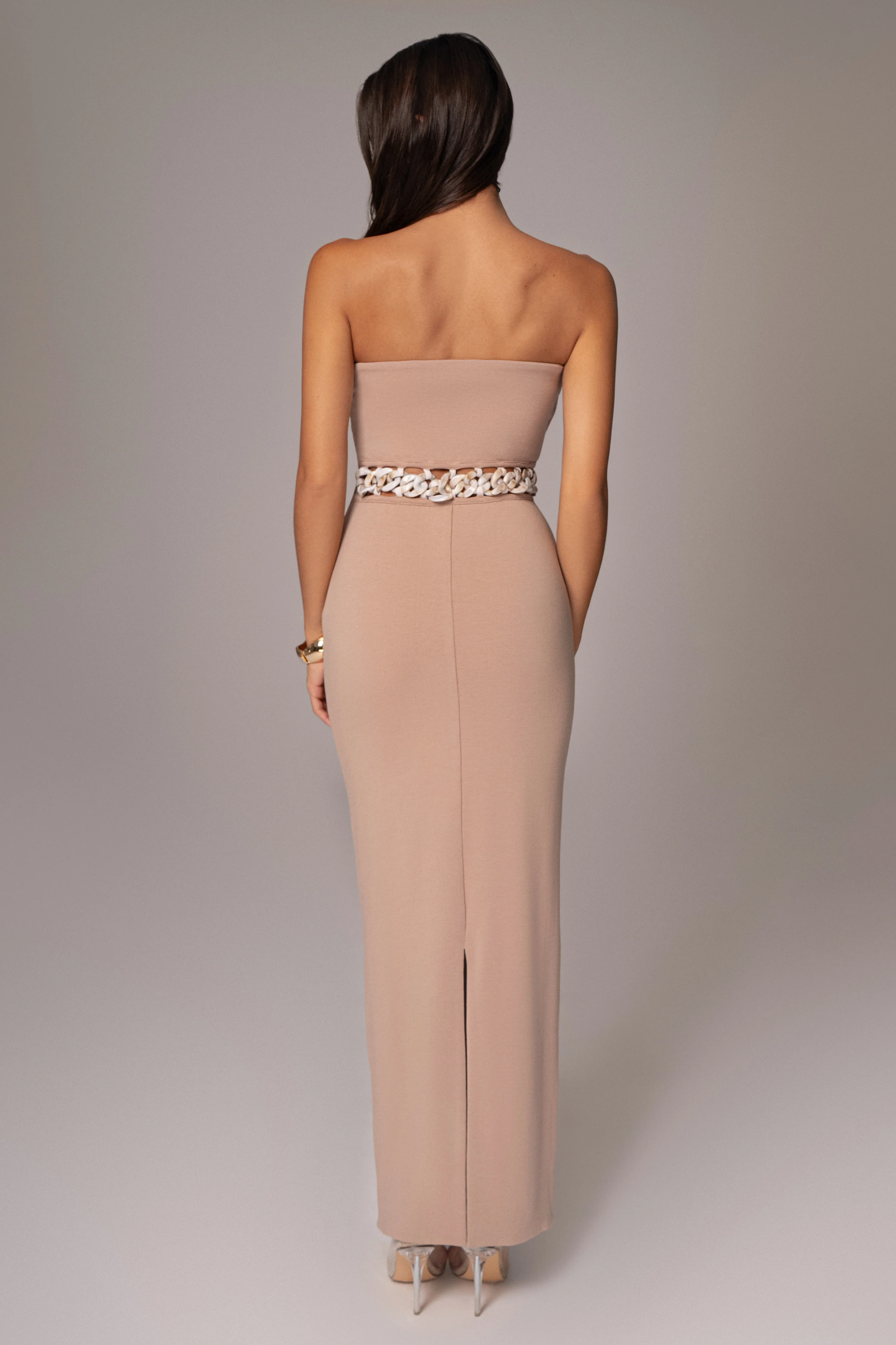 Beige Clarisse One Shoulder Dress - Image 8