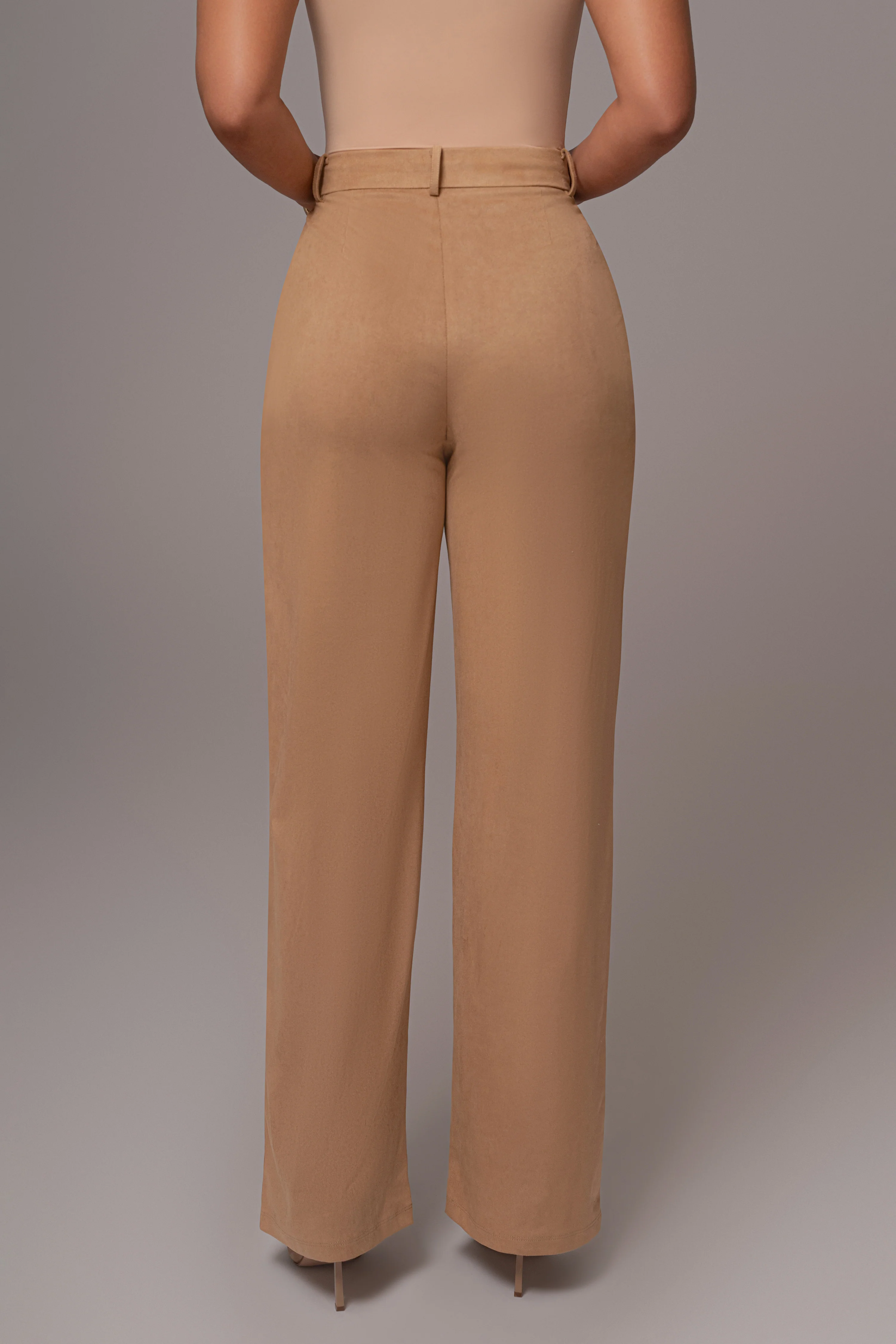 Beige Classic High Rise Trousers - Image 12
