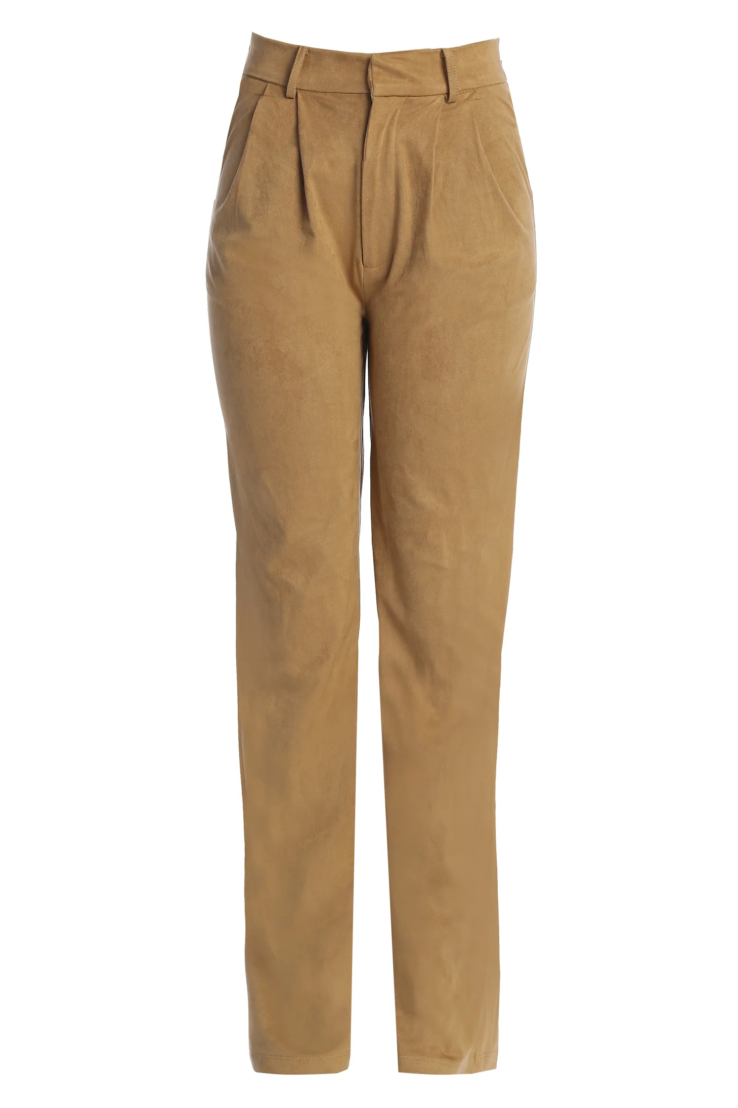 Beige Classic High Rise Trousers - Image 2