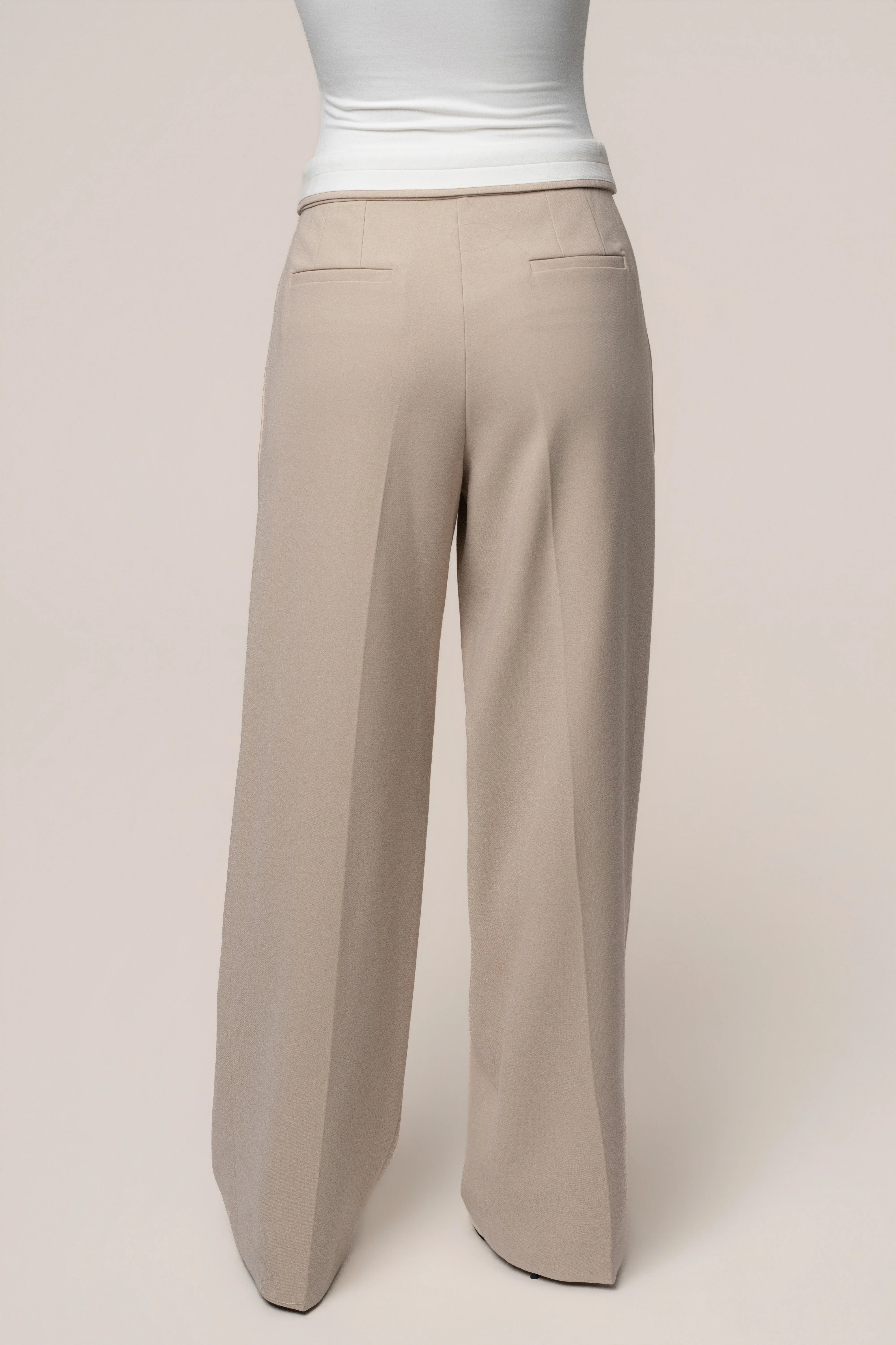 Beige Command Pleat Trouser - Image 10