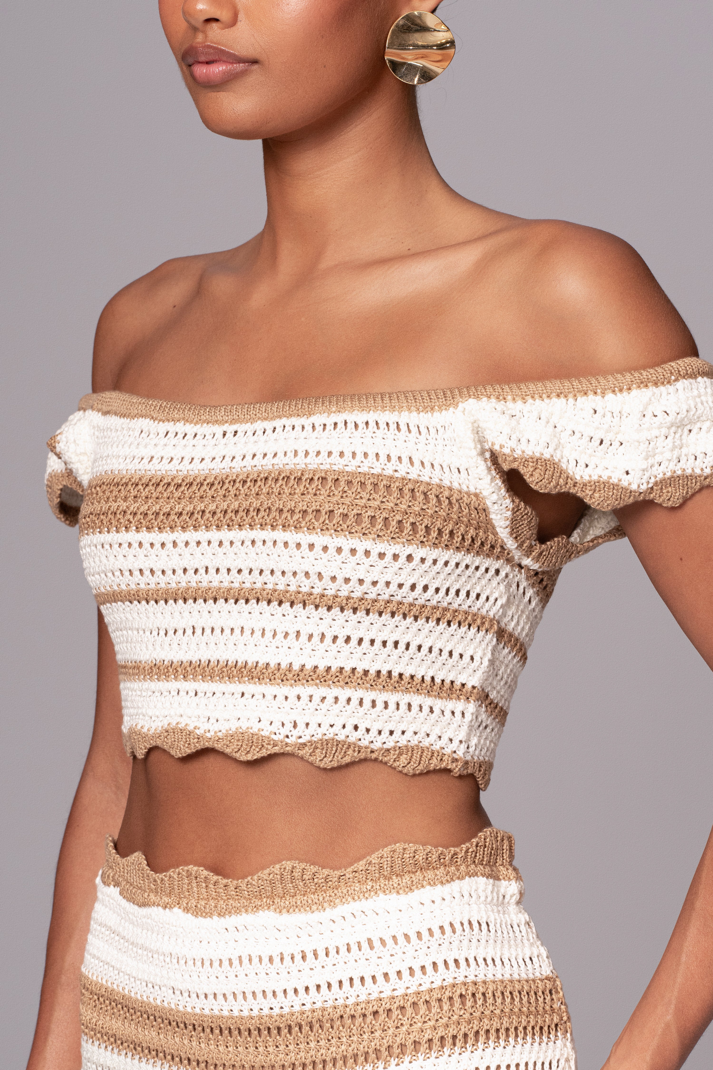 Beige Corazon Ruffle Skirt Set - Image 6