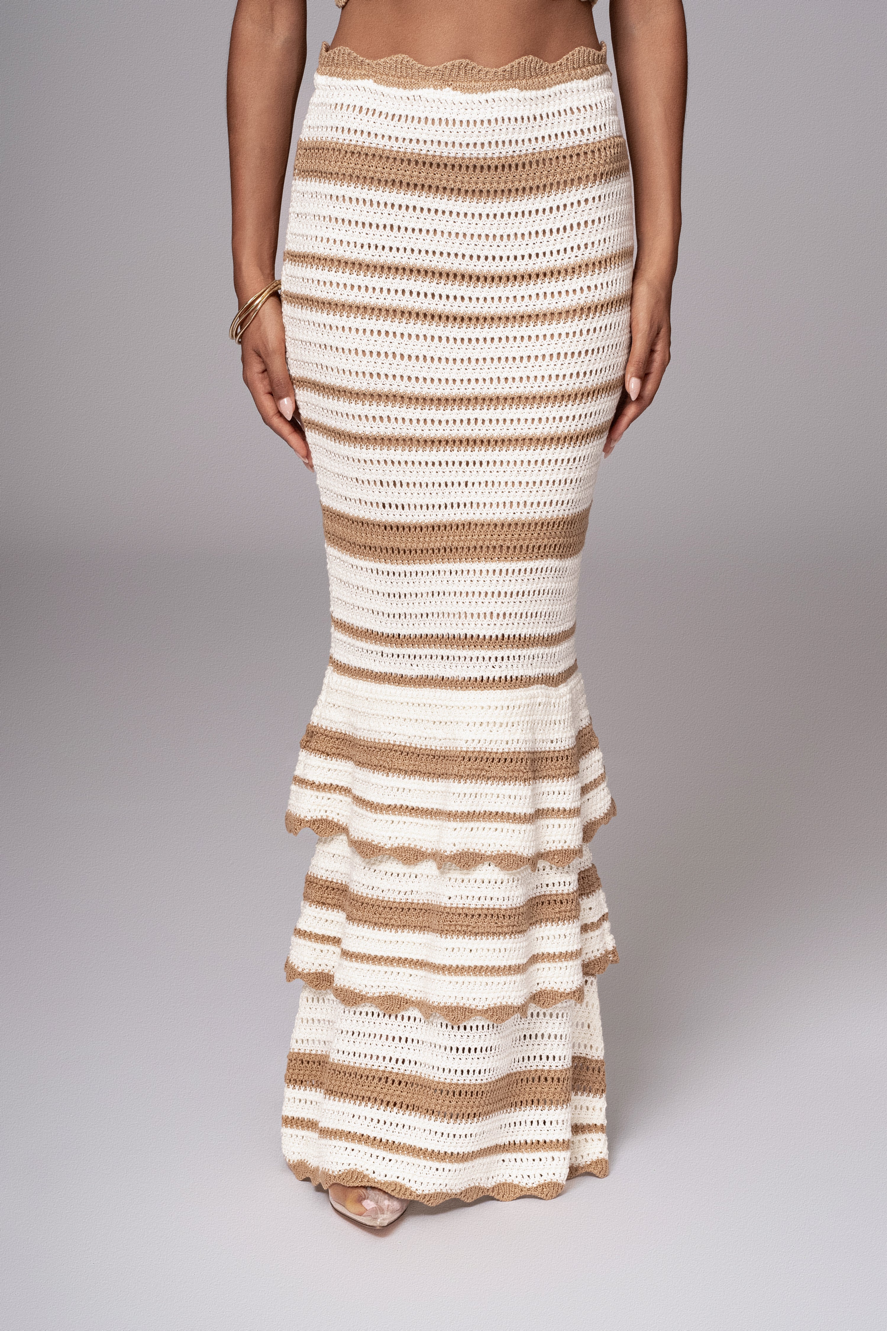 Beige Corazon Ruffle Skirt Set - Image 7