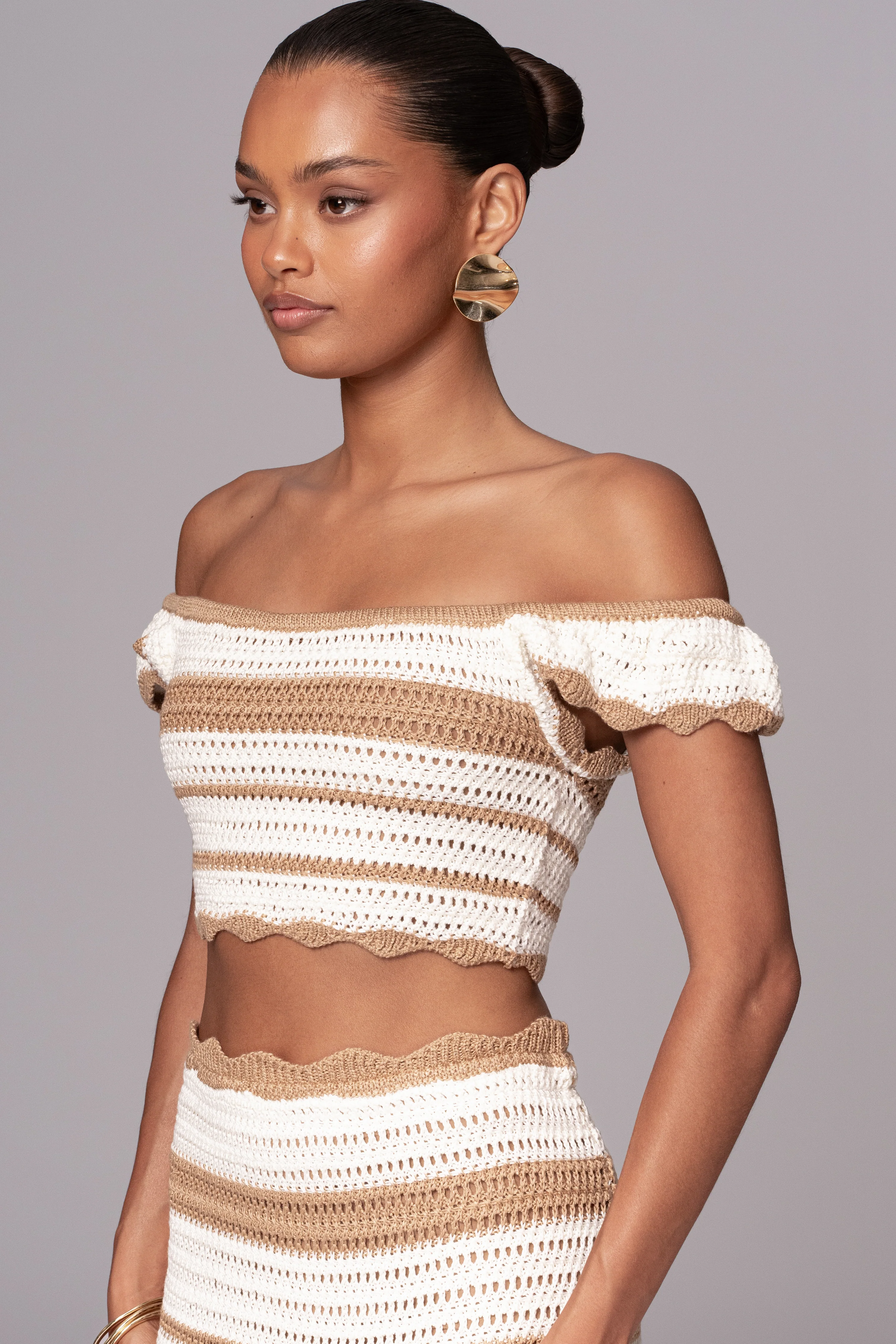 Beige Corazon Ruffle Skirt Set - Image 8