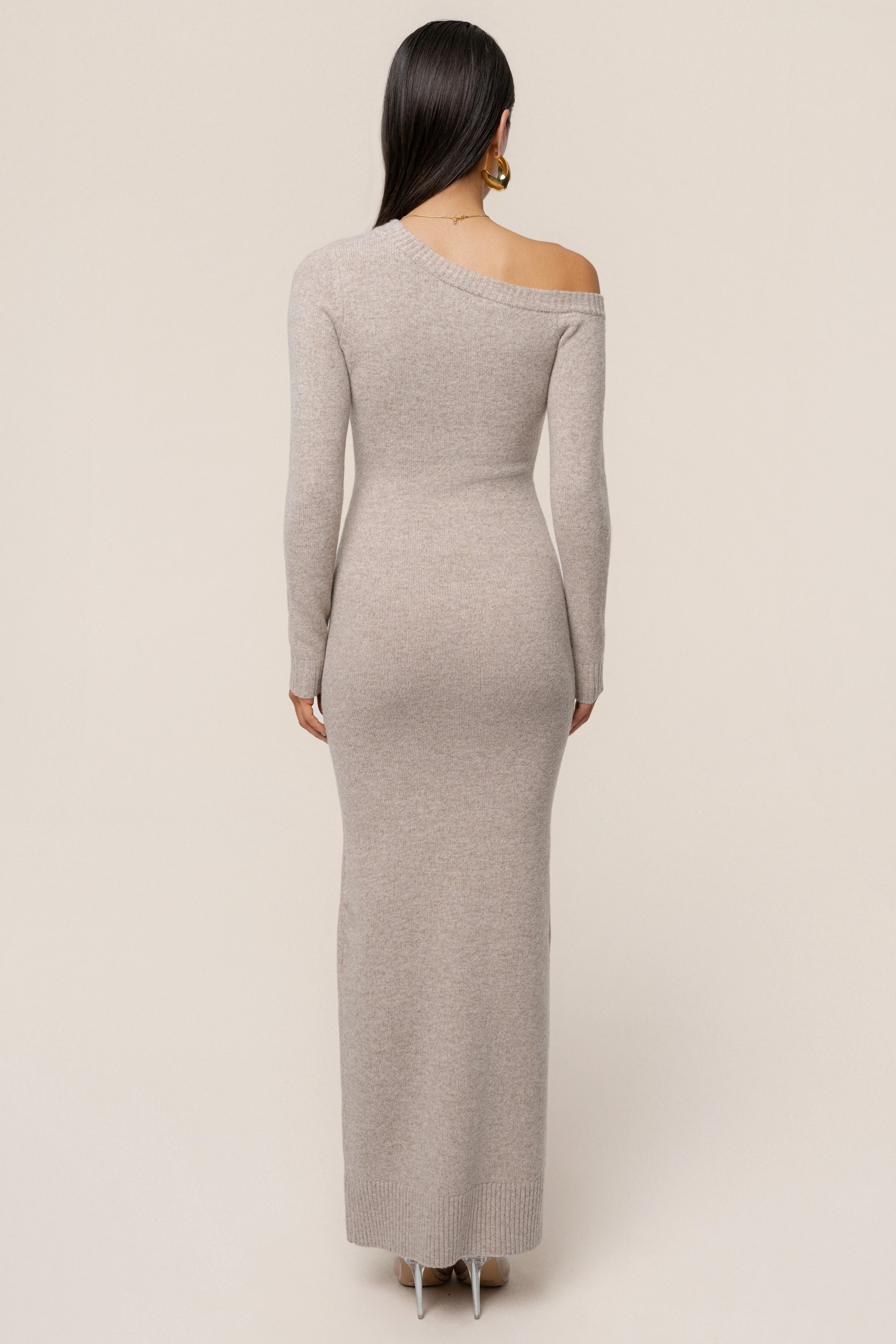 Beige Fireside Knit Maxi Dress - Image 13
