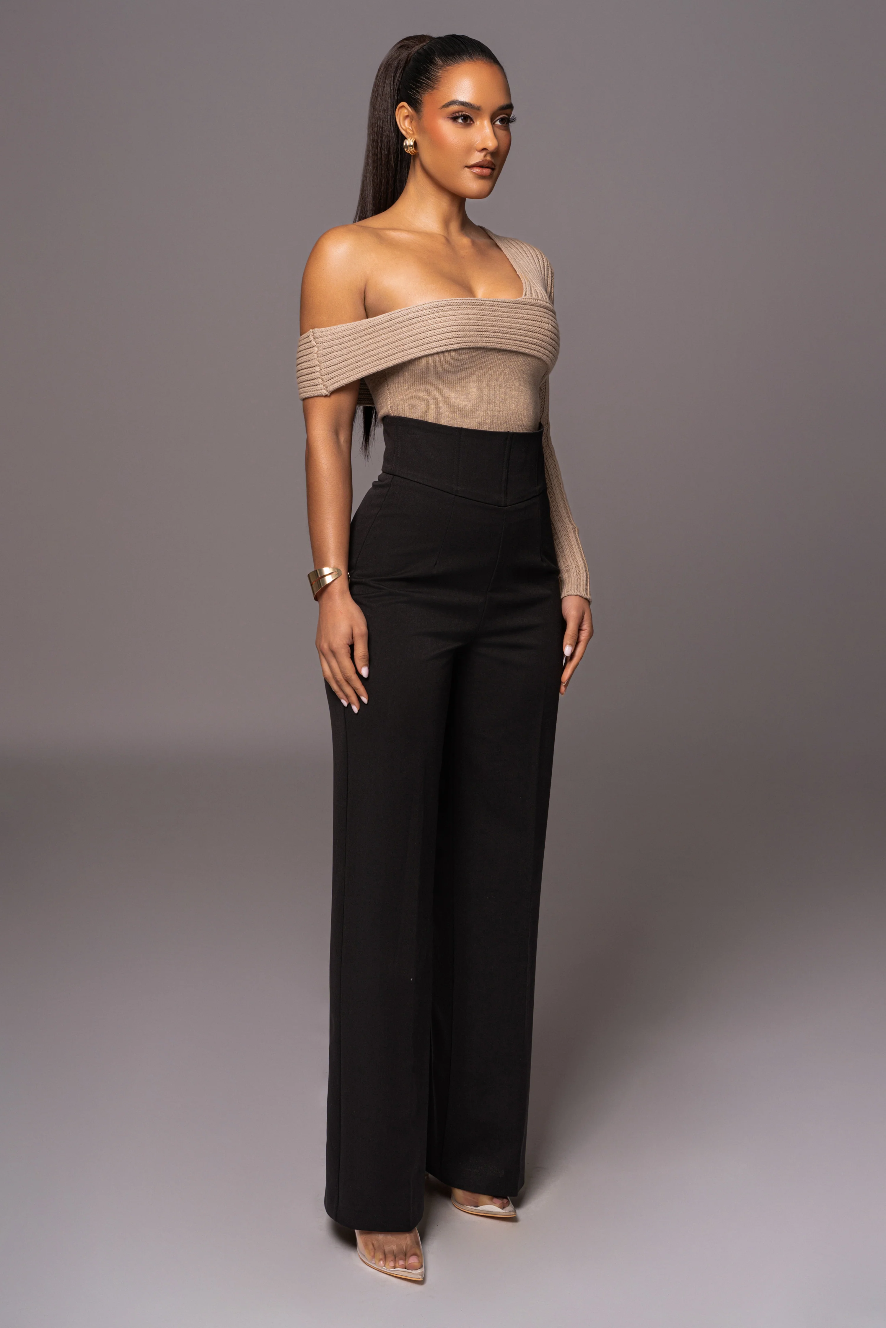 Beige Hadi Sweater Knit Top - Image 6