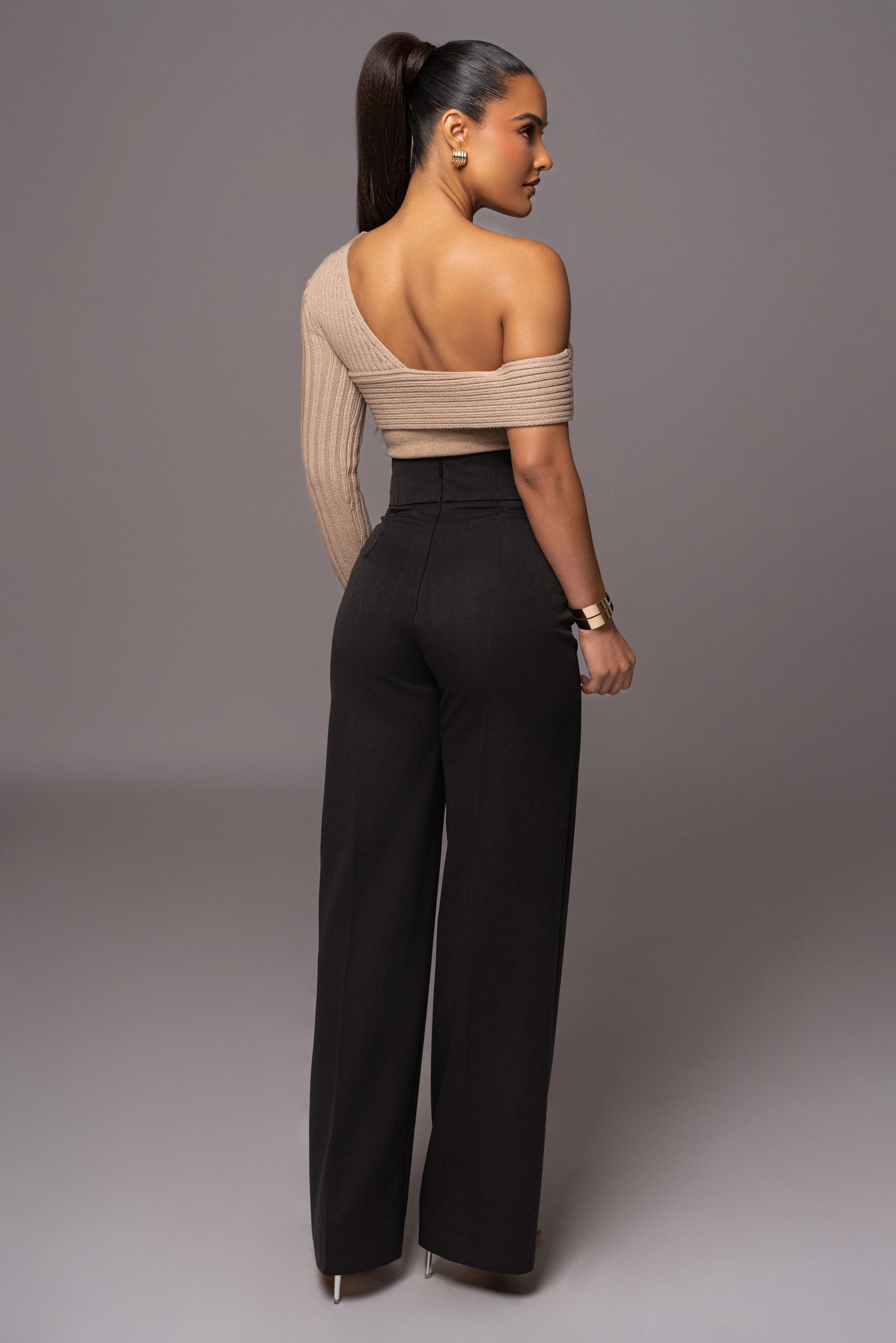 Beige Hadi Sweater Knit Top - Image 9