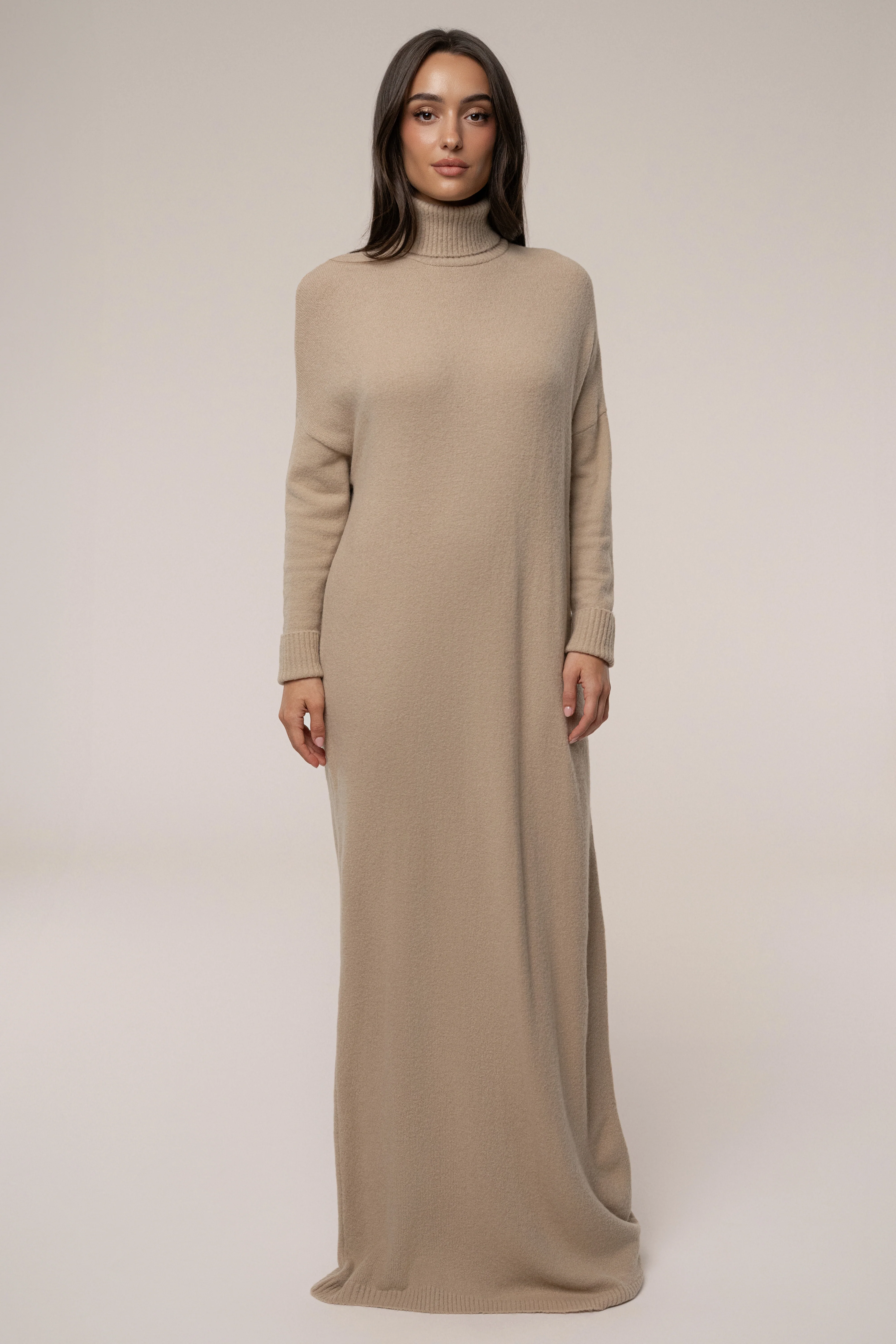 Beige Hartley Knit Maxi Dress - Image 3