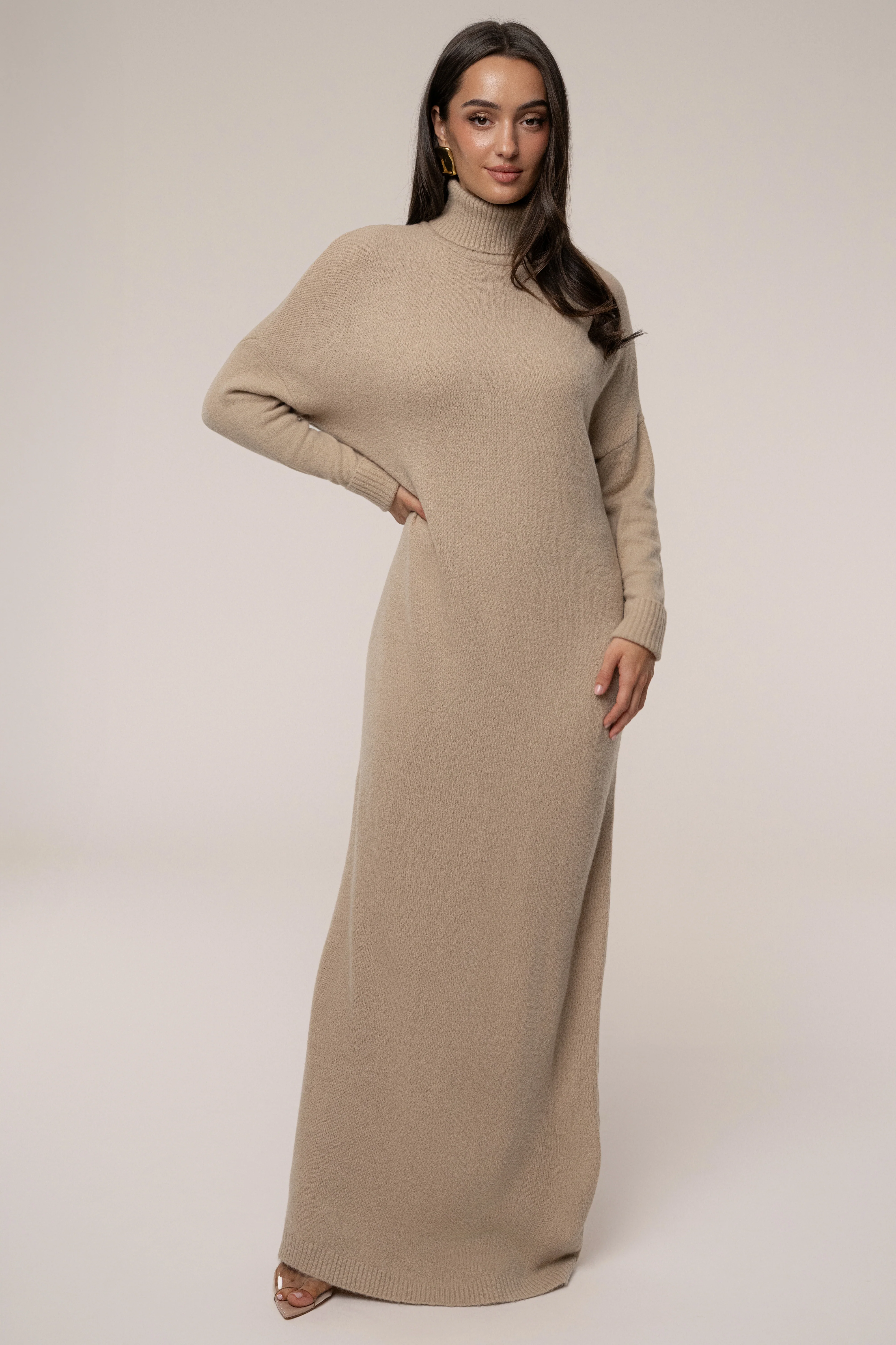 Beige Hartley Knit Maxi Dress - Image 5