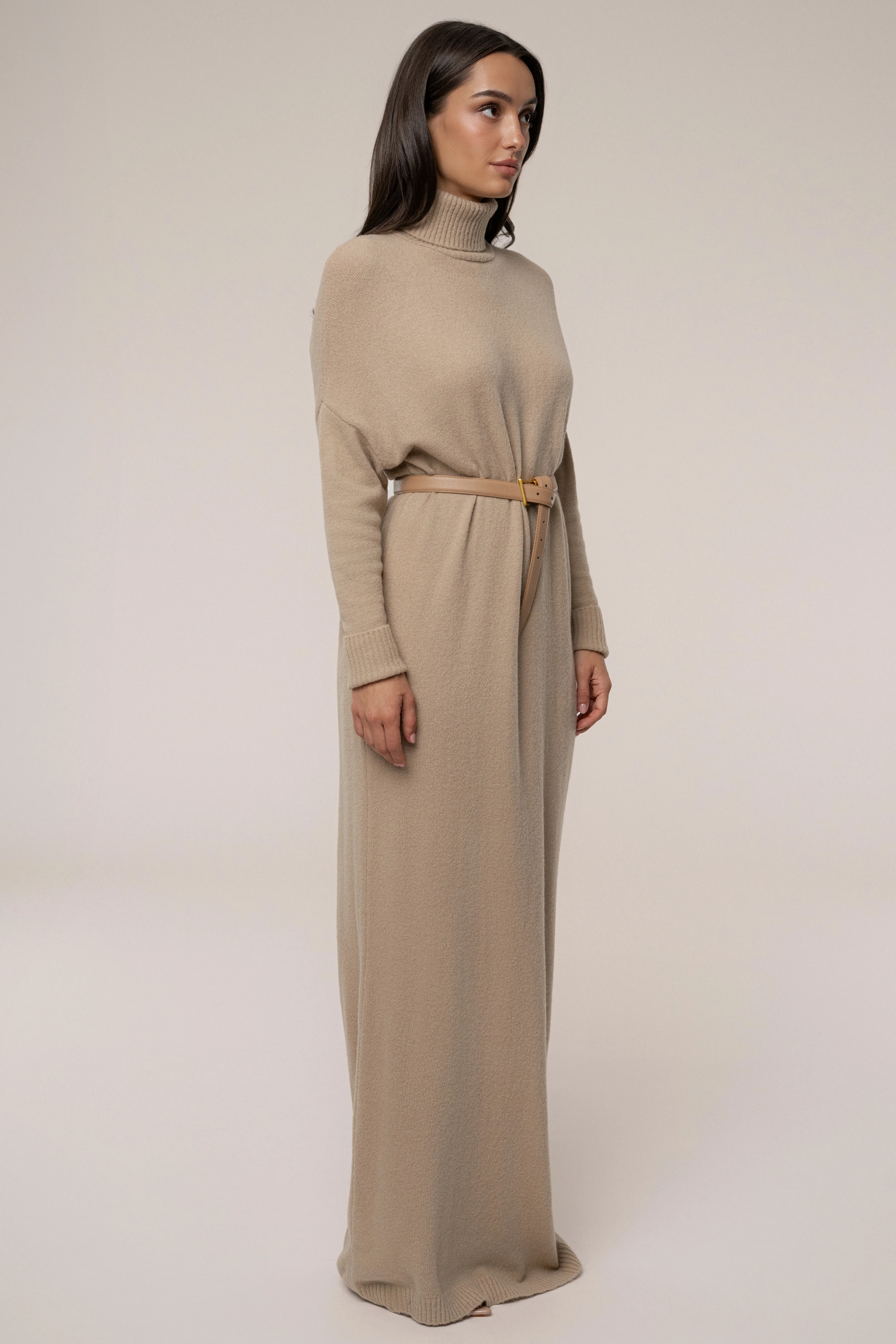 Beige Hartley Knit Maxi Dress - Image 7
