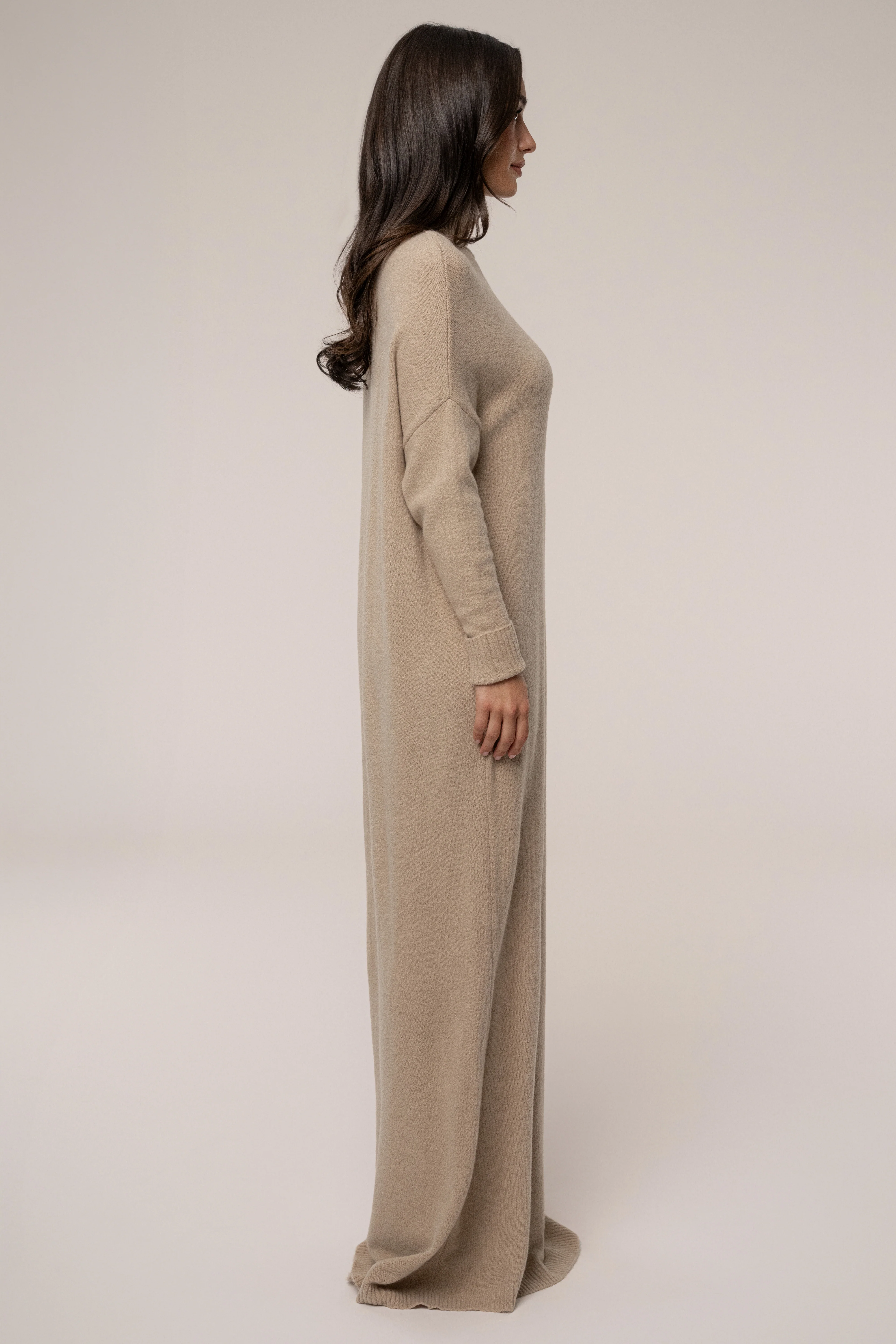 Beige Hartley Knit Maxi Dress - Image 8