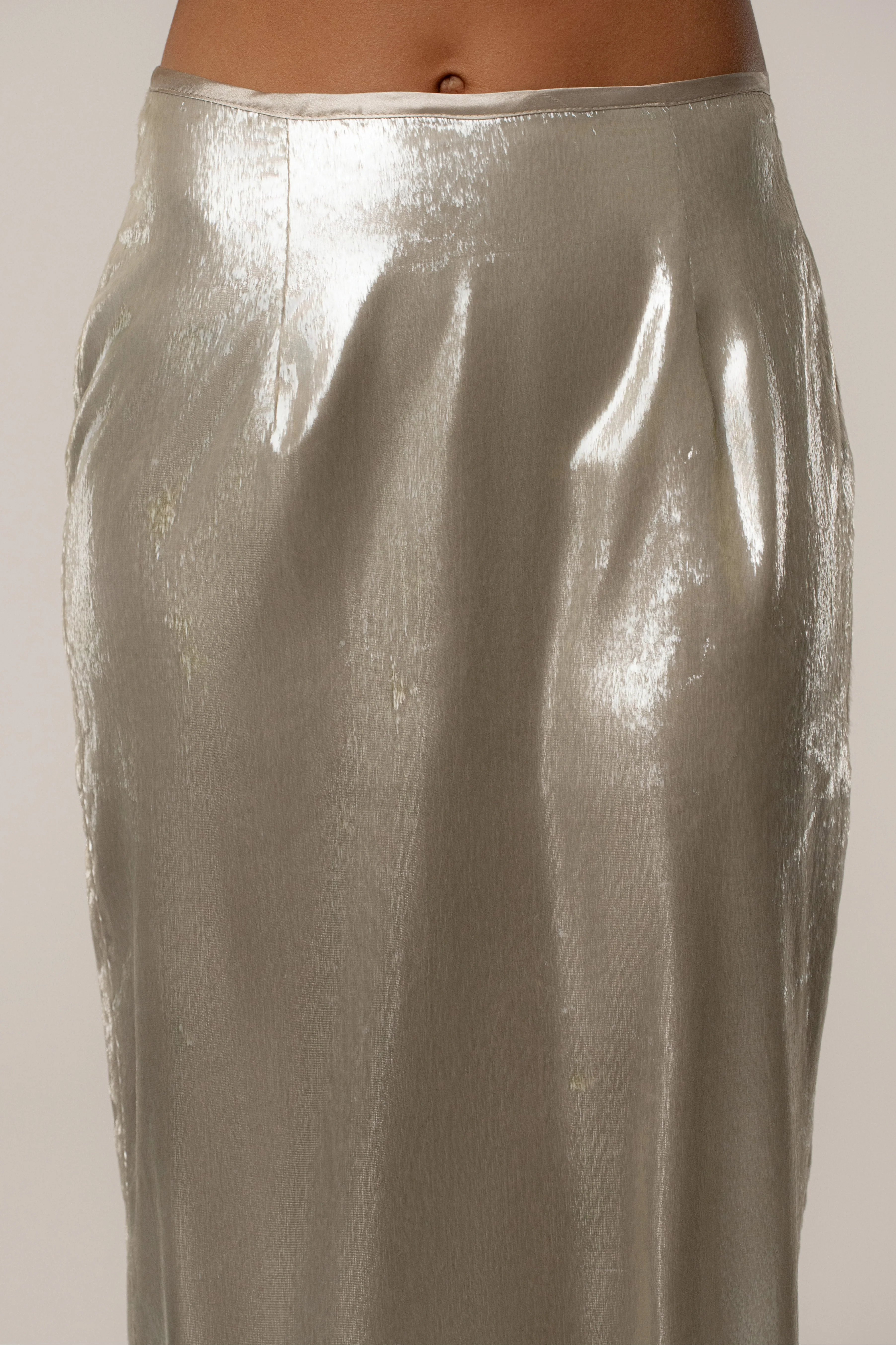 Beige Illuminate Maxi Skirt - Image 12