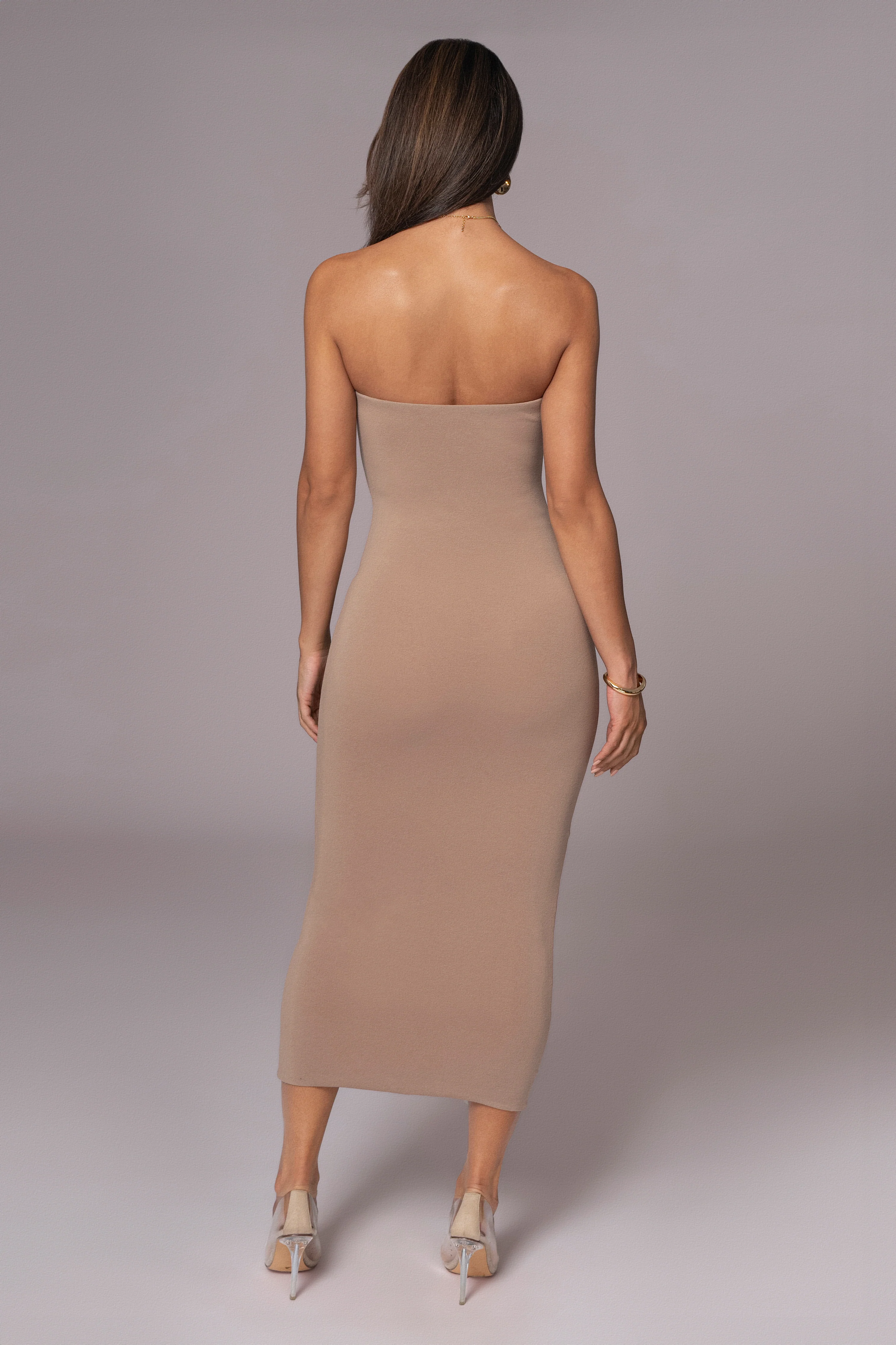 Beige/Ivory Shelley Reversible Maxi Dress - Image 7