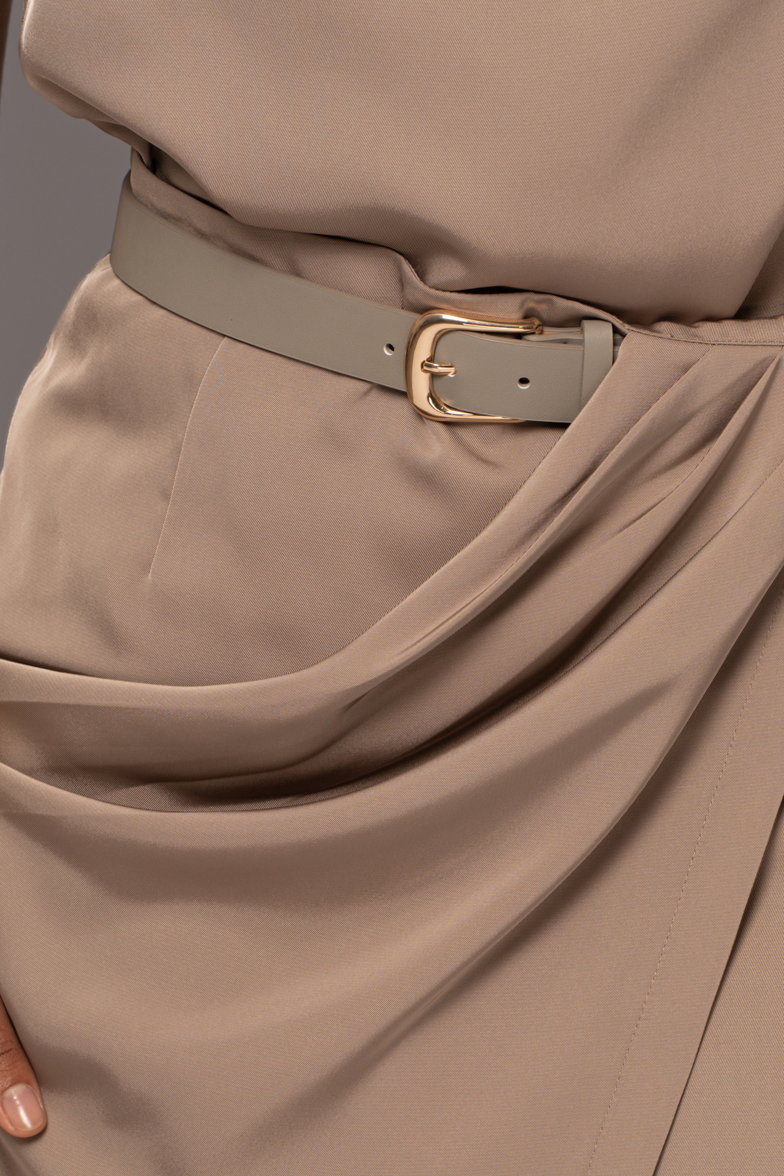 Beige Jamila Drape Skirt - Image 7
