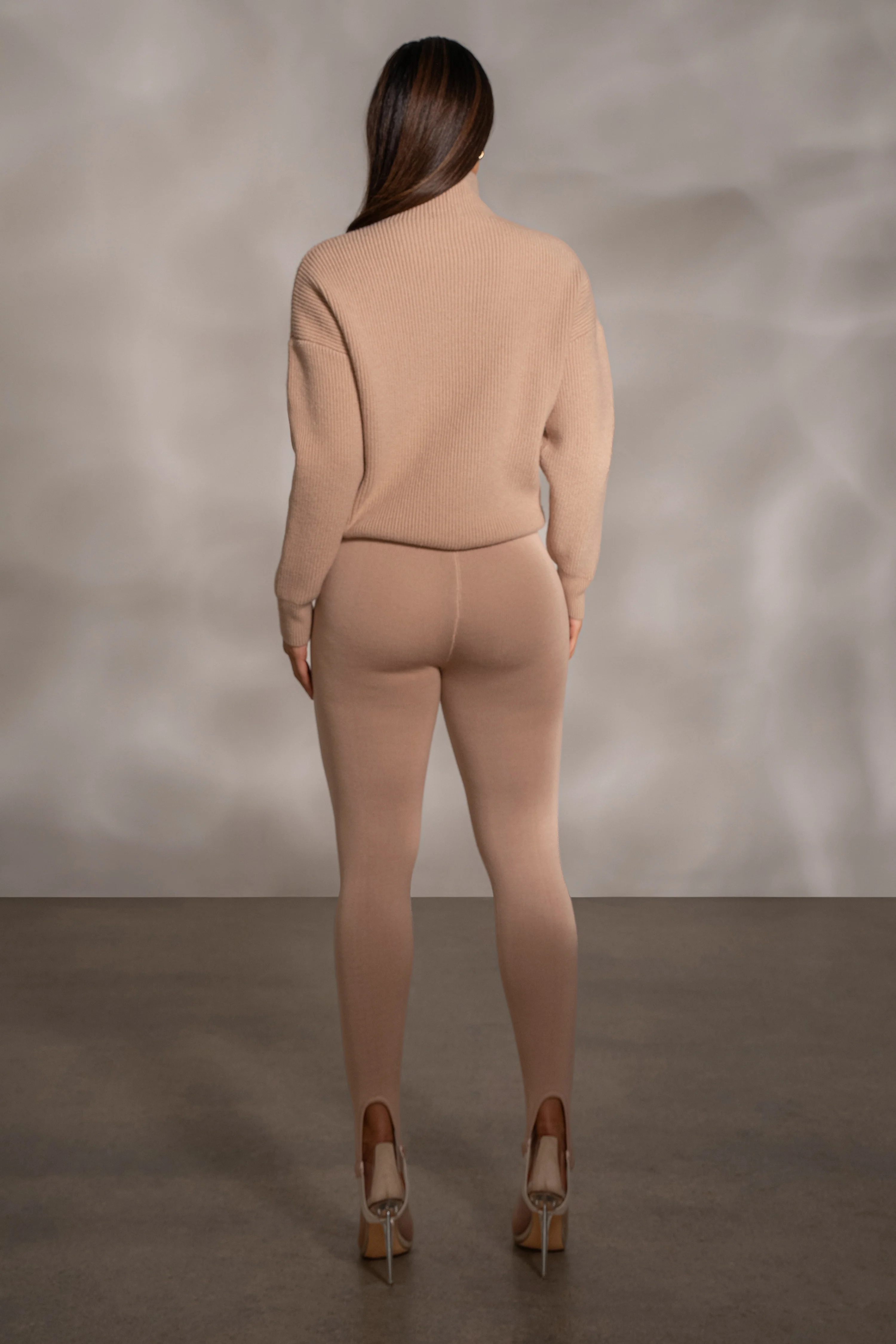 Beige Jenni Turtleneck Sweater Top - Image 12