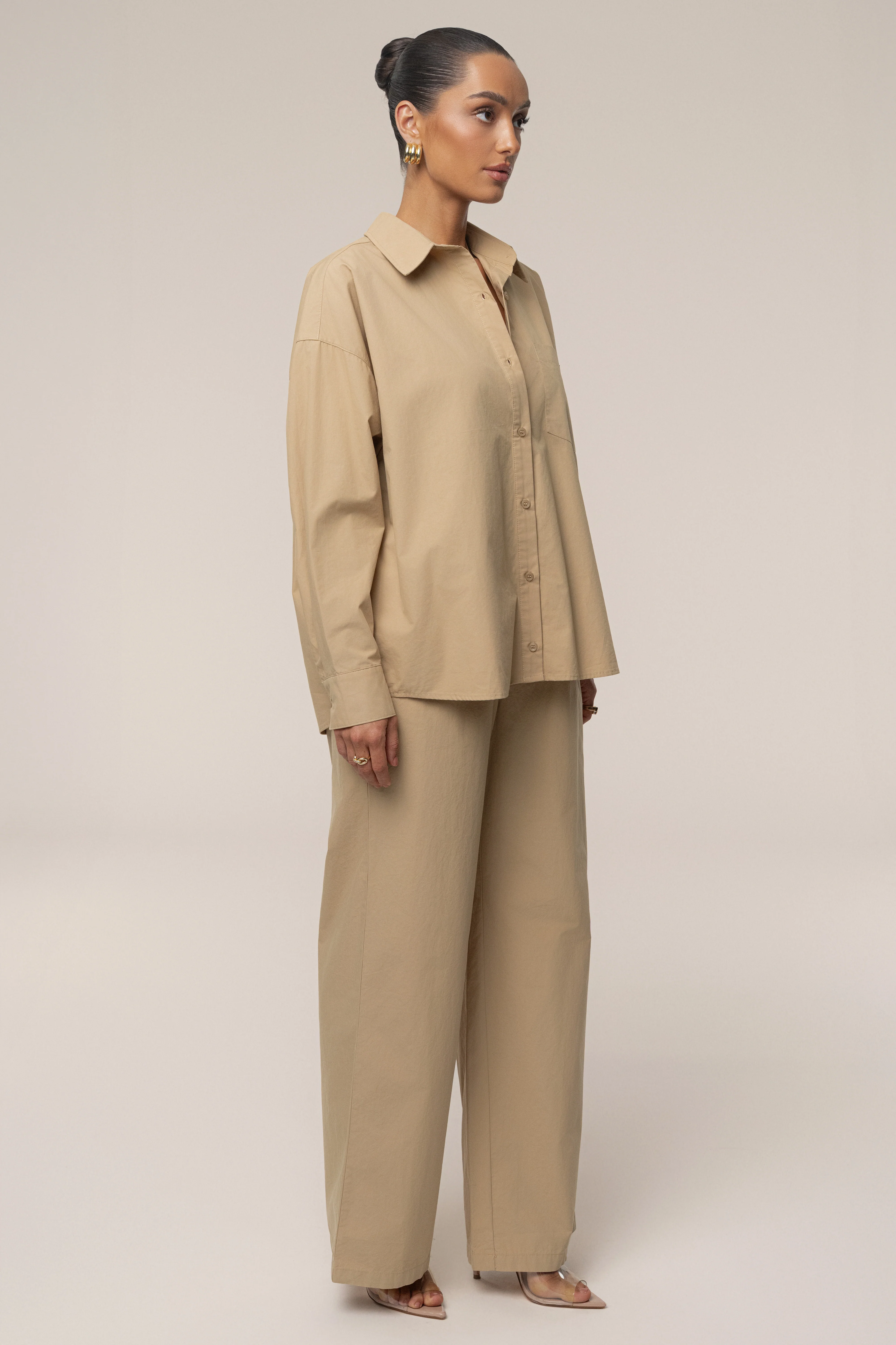 Beige Leon Poplin Pant - Image 5