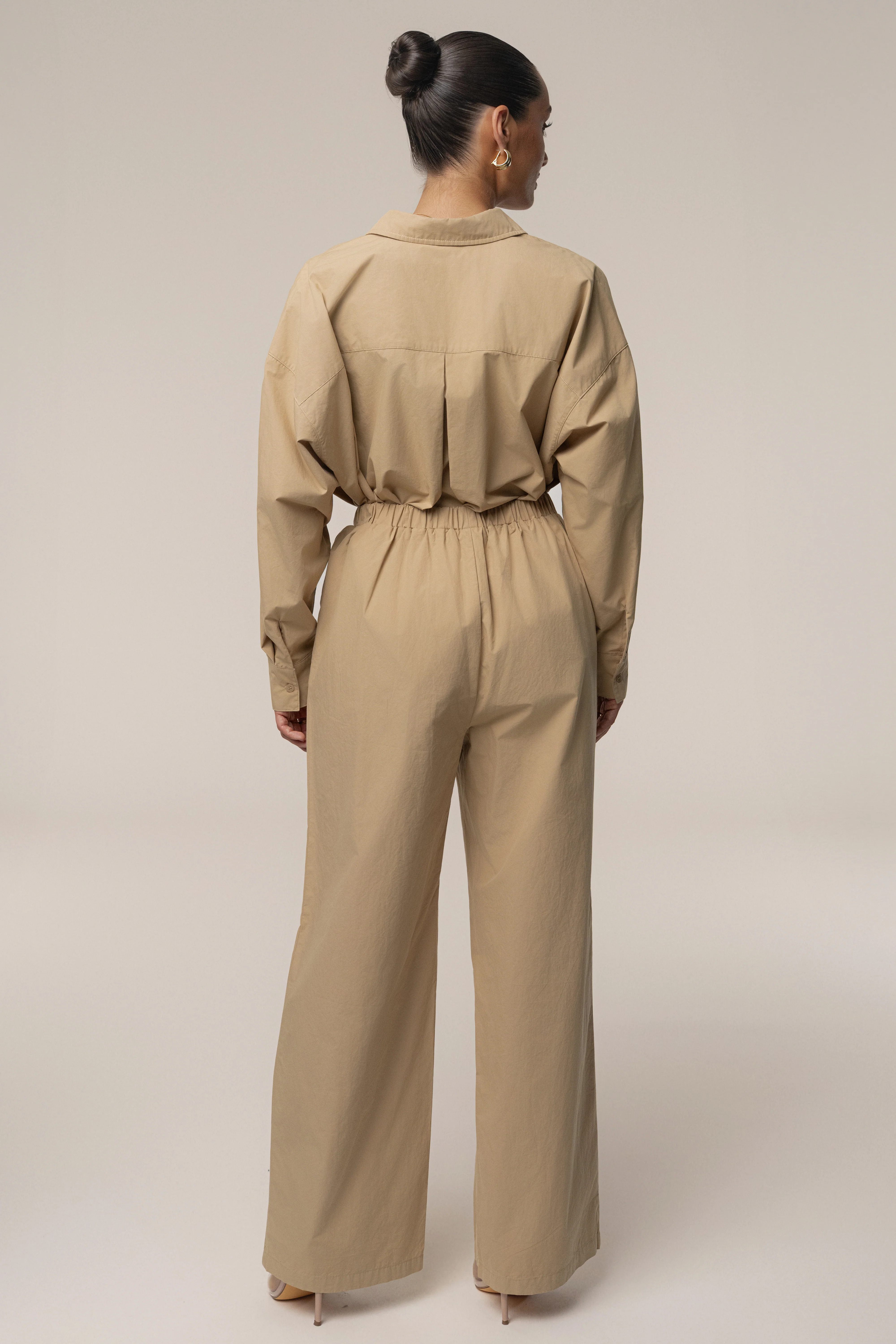 Beige Leon Poplin Pant - Image 6