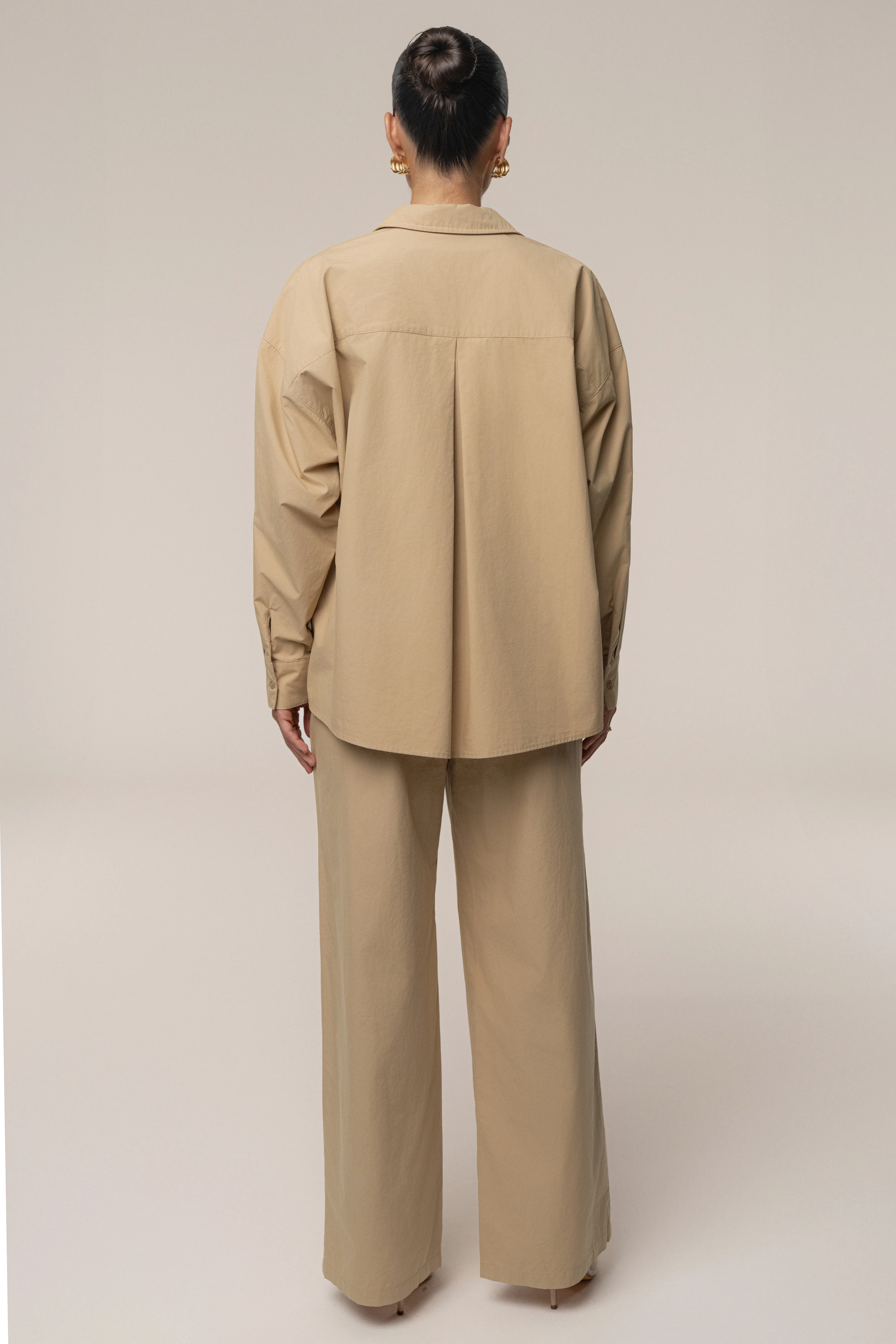 Beige Leon Poplin Pant - Image 7