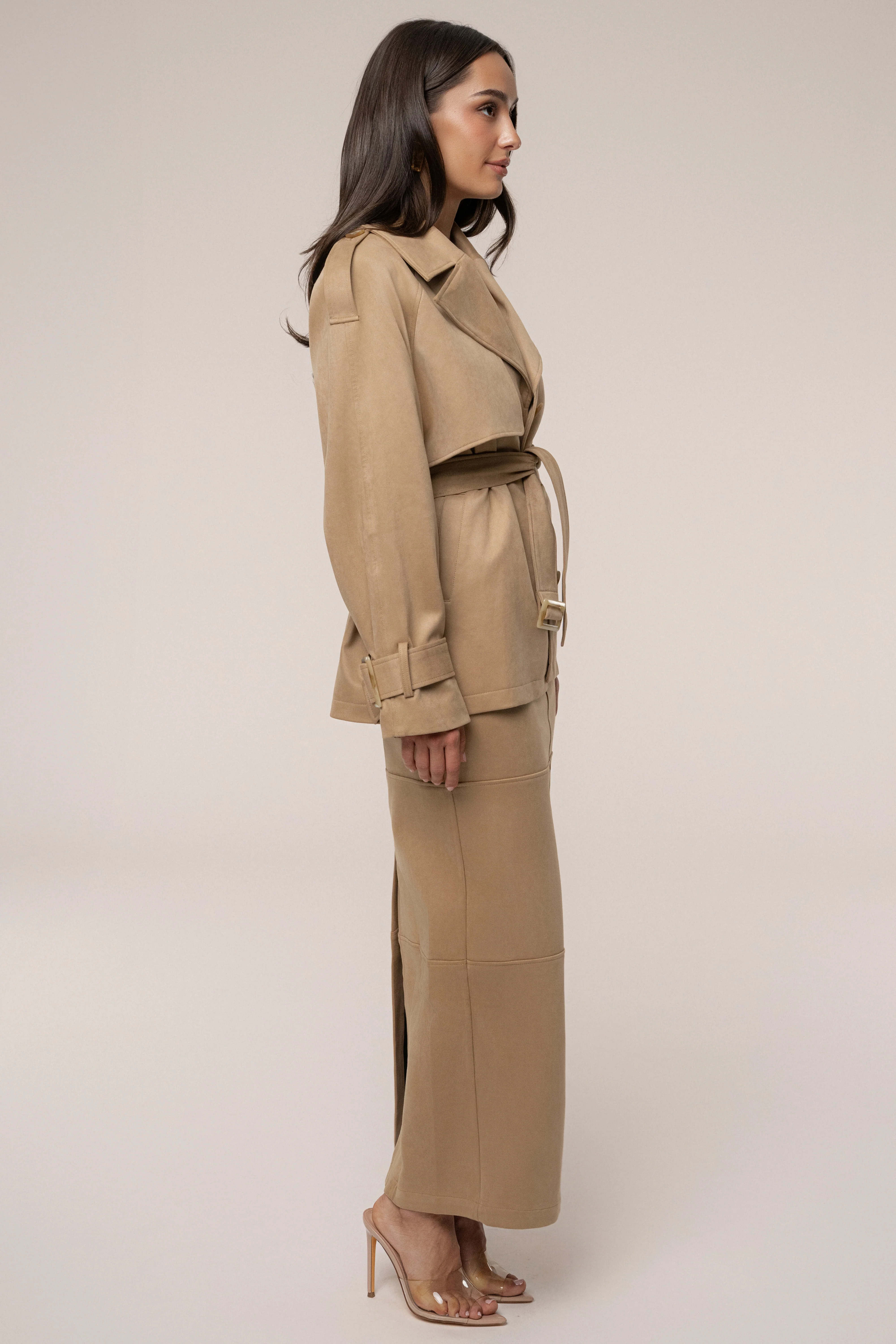 Beige Nightfall Suede Jacket - Image 11