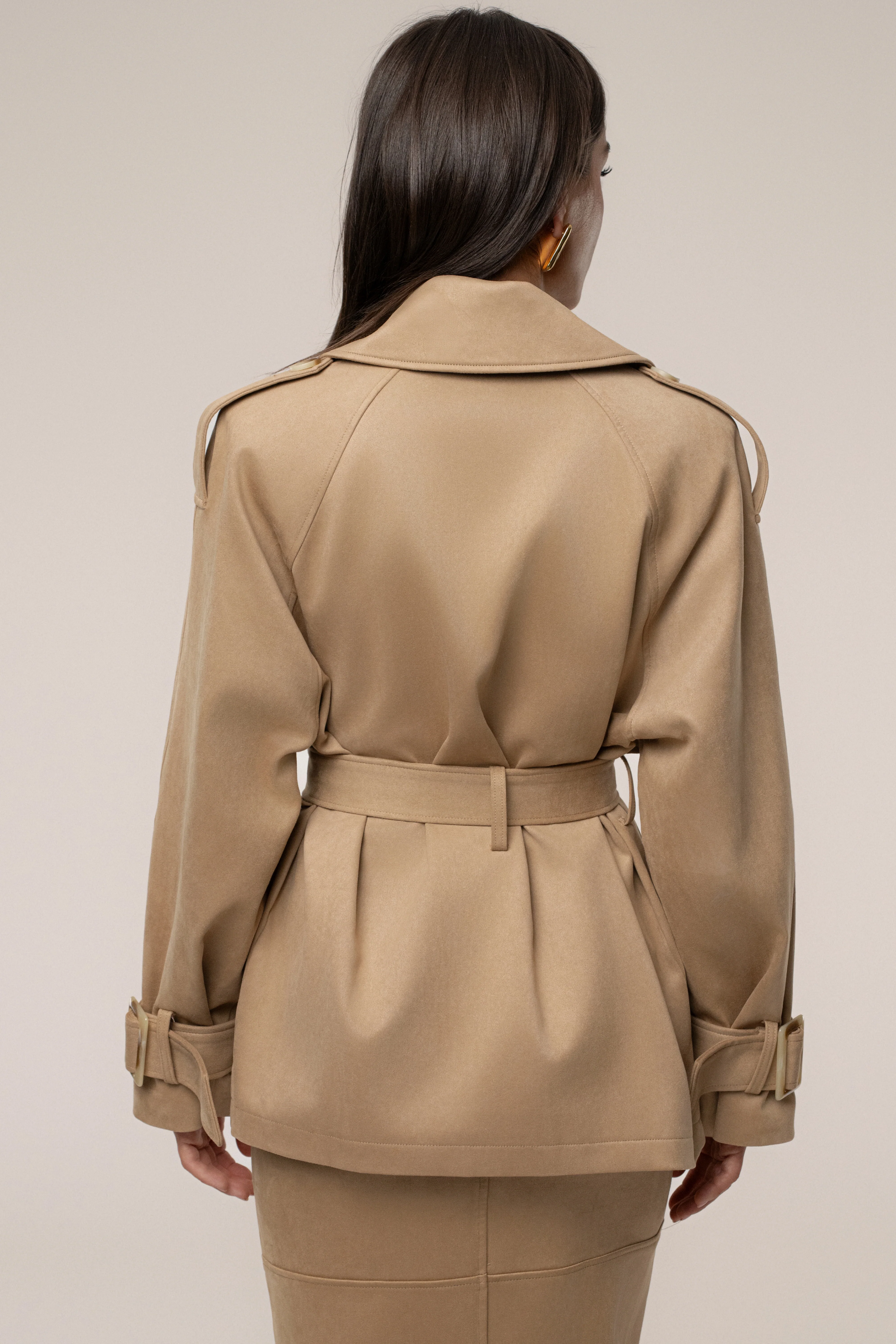 Beige Nightfall Suede Jacket - Image 14