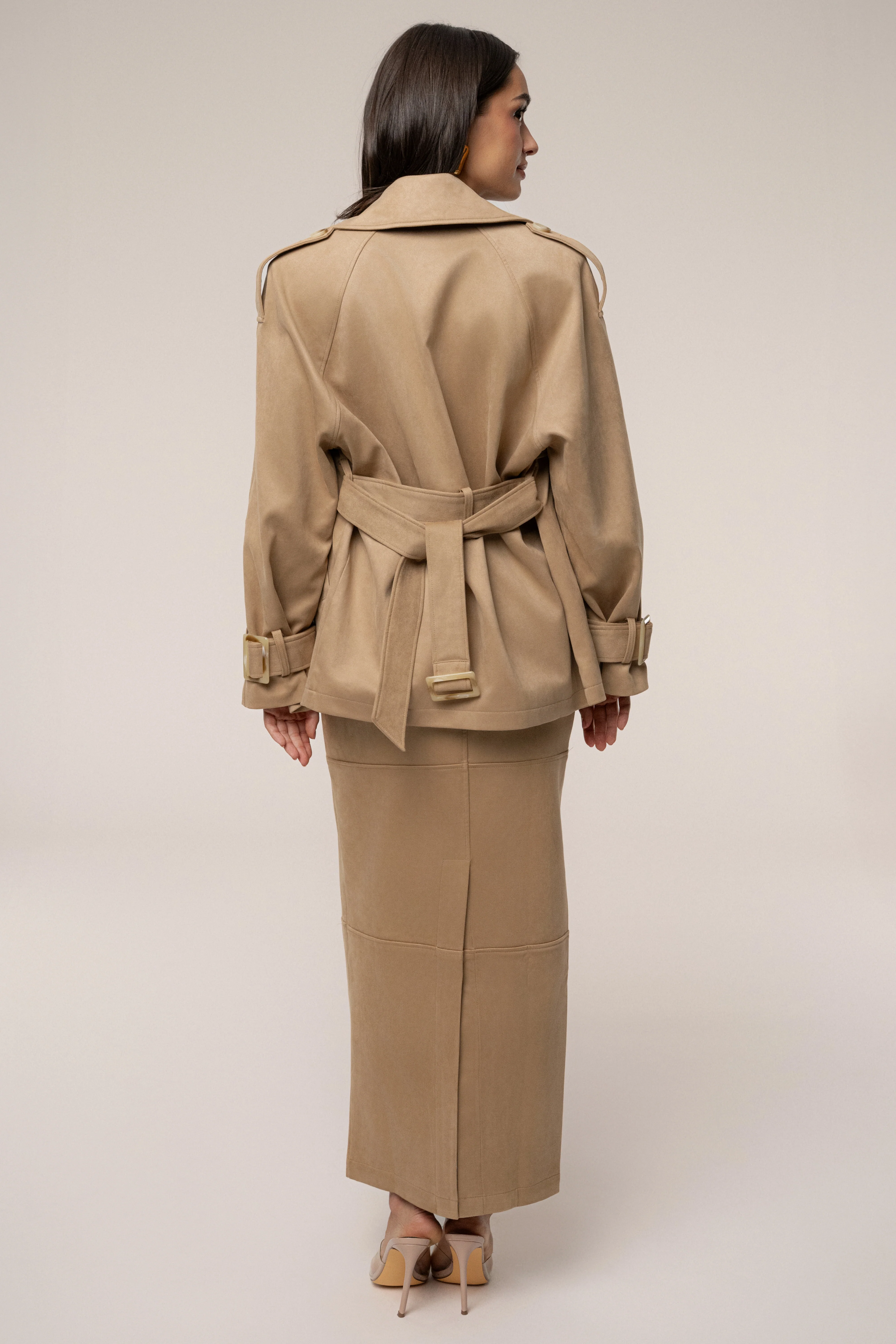 Beige Nightfall Suede Jacket - Image 15