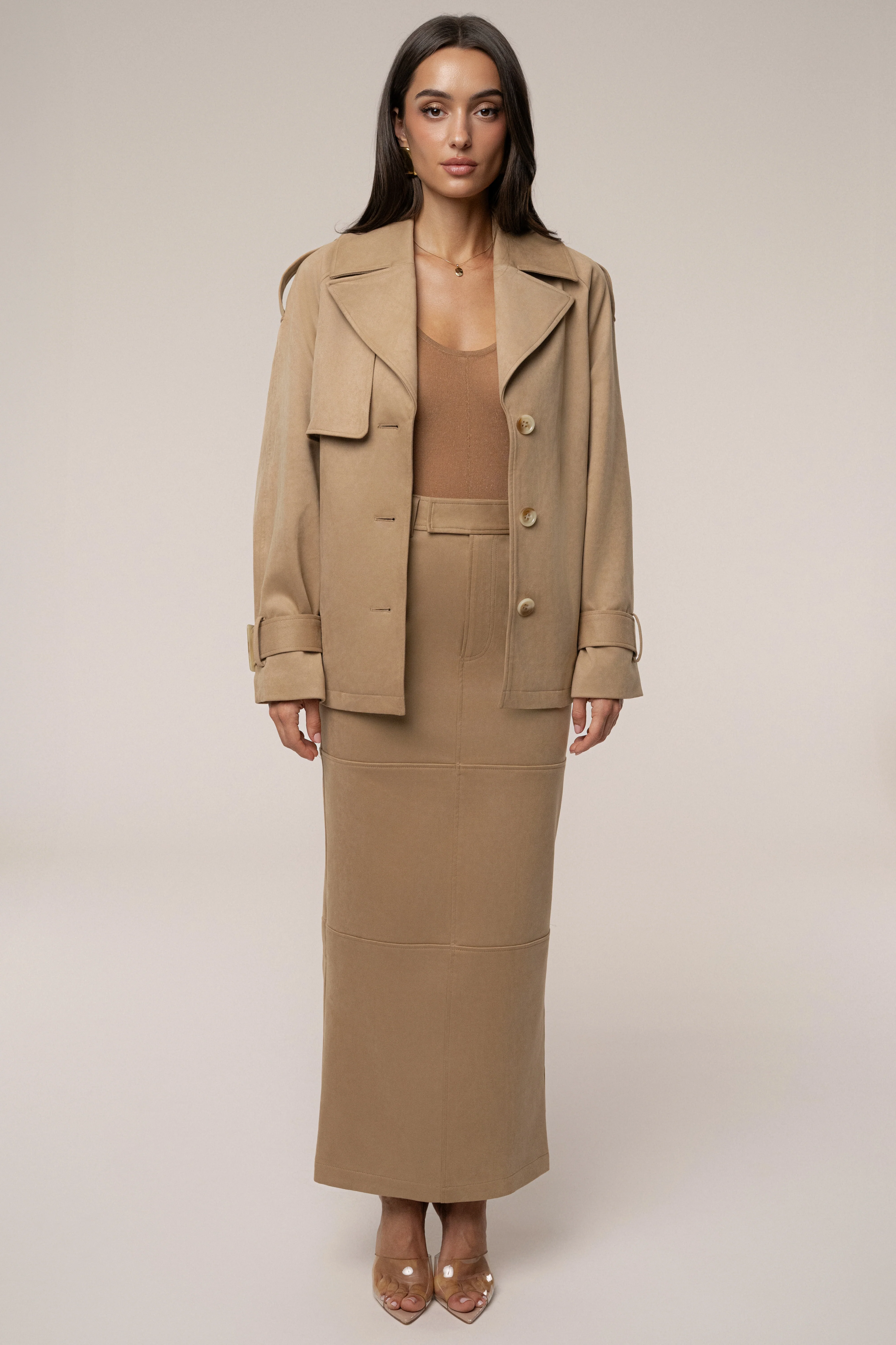 Beige Nightfall Suede Jacket - Image 5