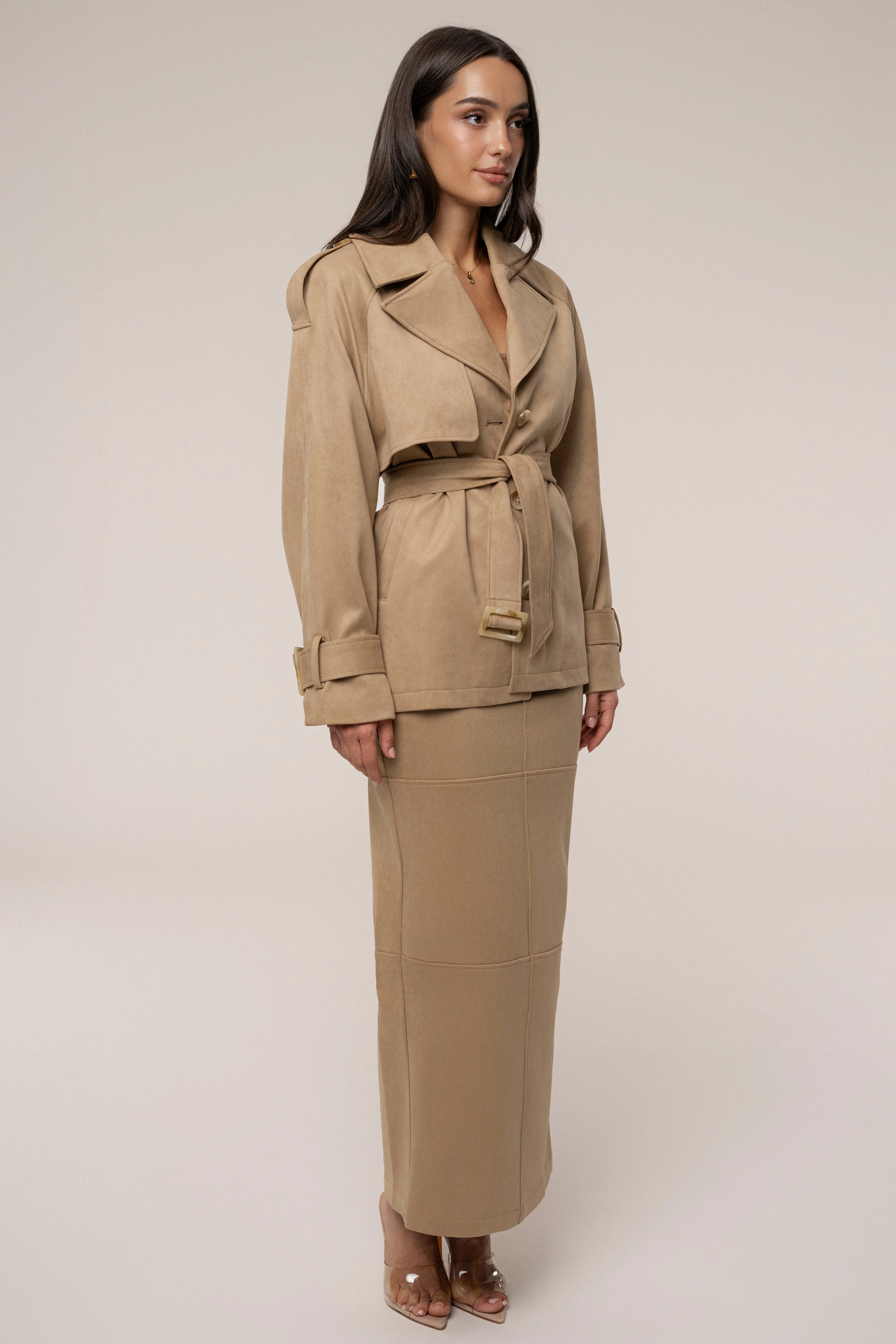 Beige Nightfall Suede Jacket - Image 7