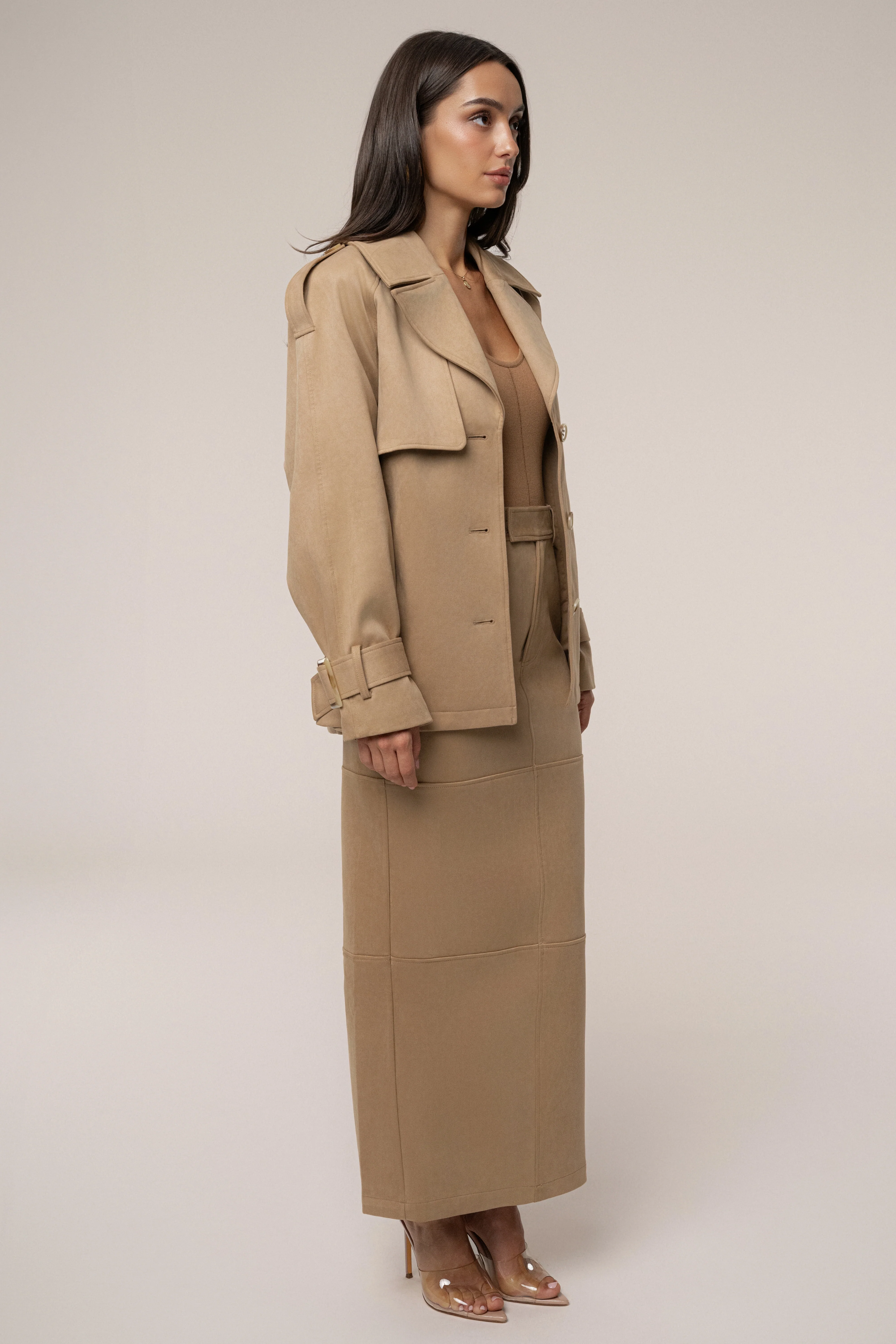 Beige Nightfall Suede Jacket - Image 9