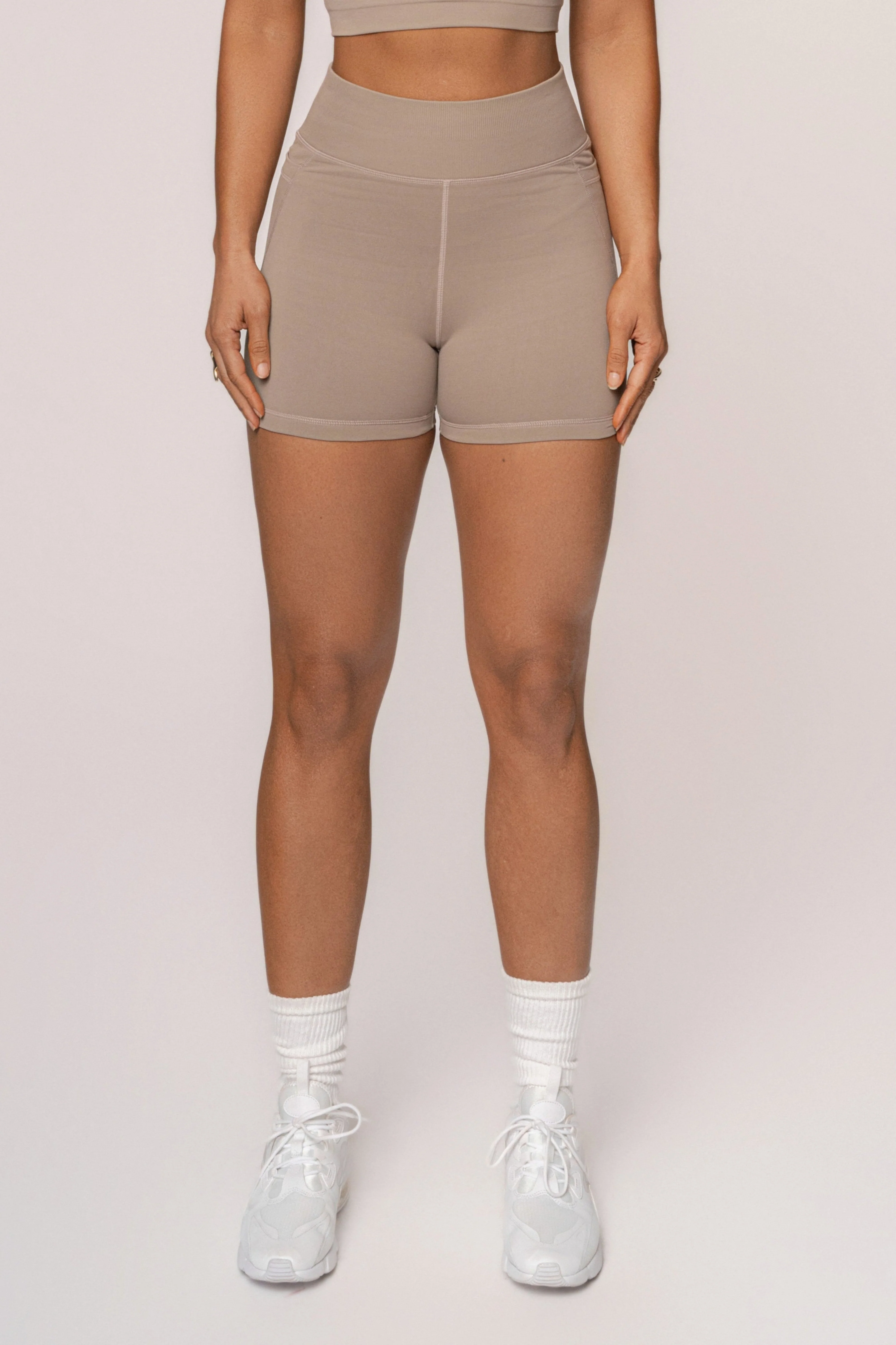 Beige On The Move Biker Short - Image 3