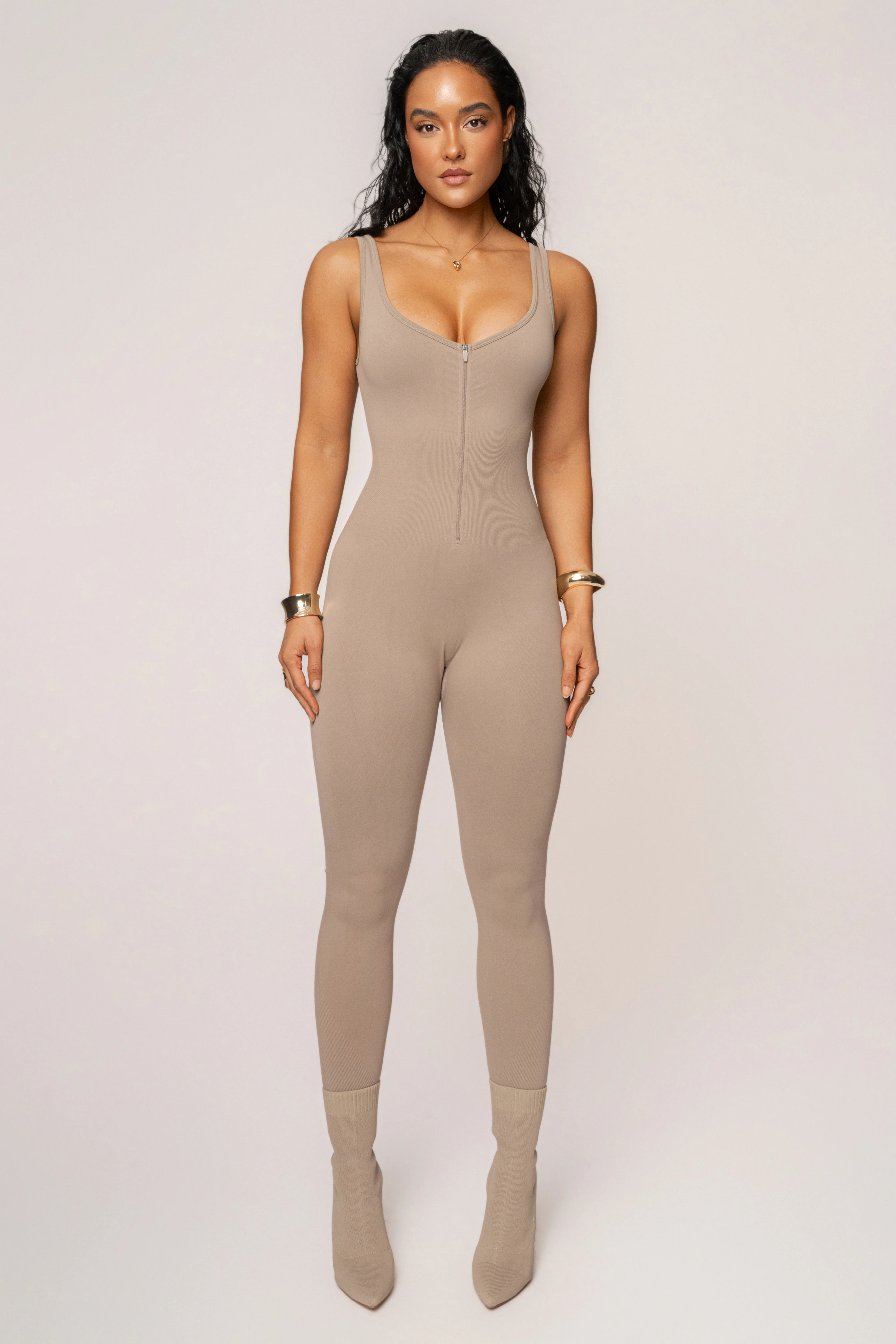 Beige Pure Form Jumpsuit - Image 3