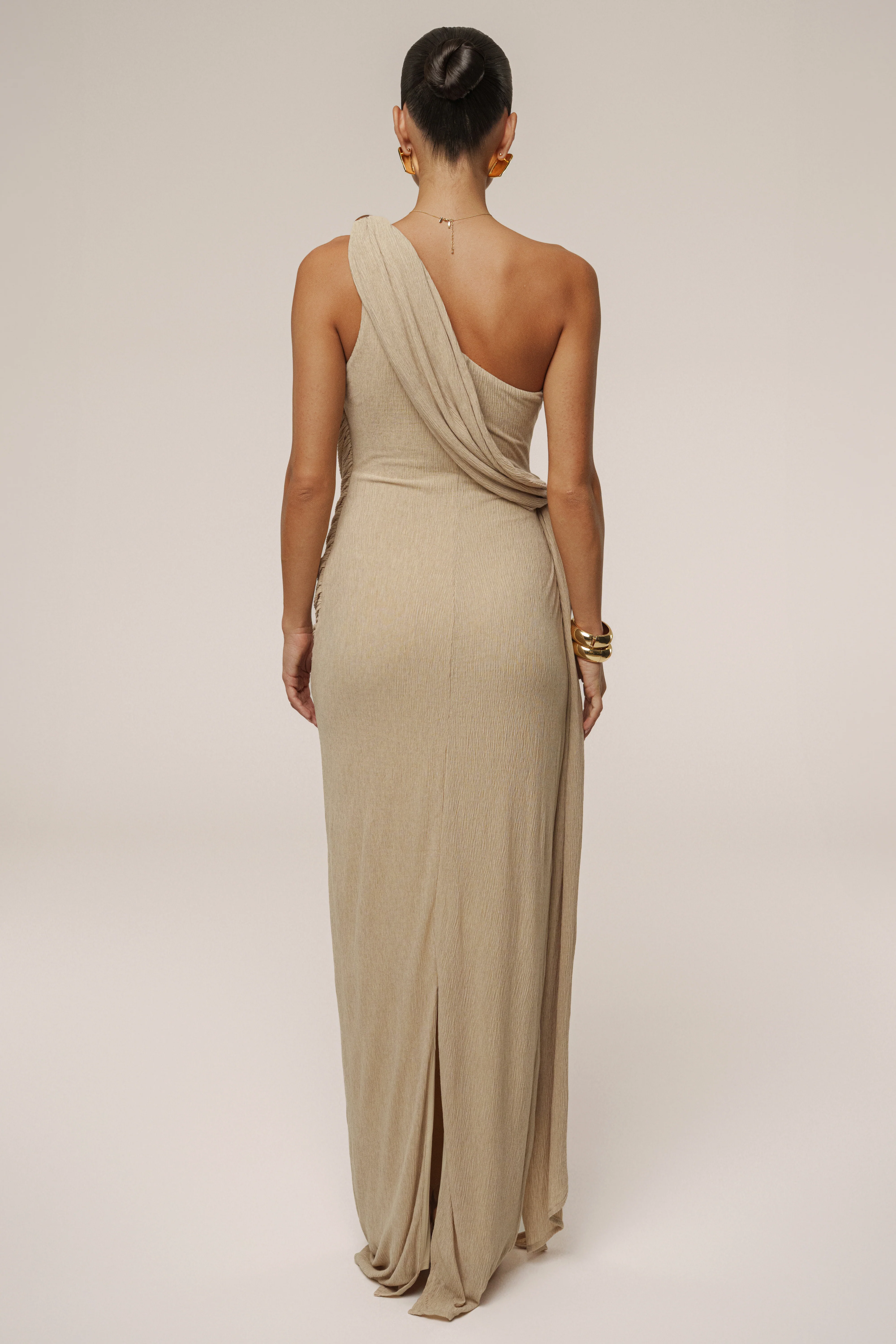 Beige Rich Mocha Wrap Dress - Image 10