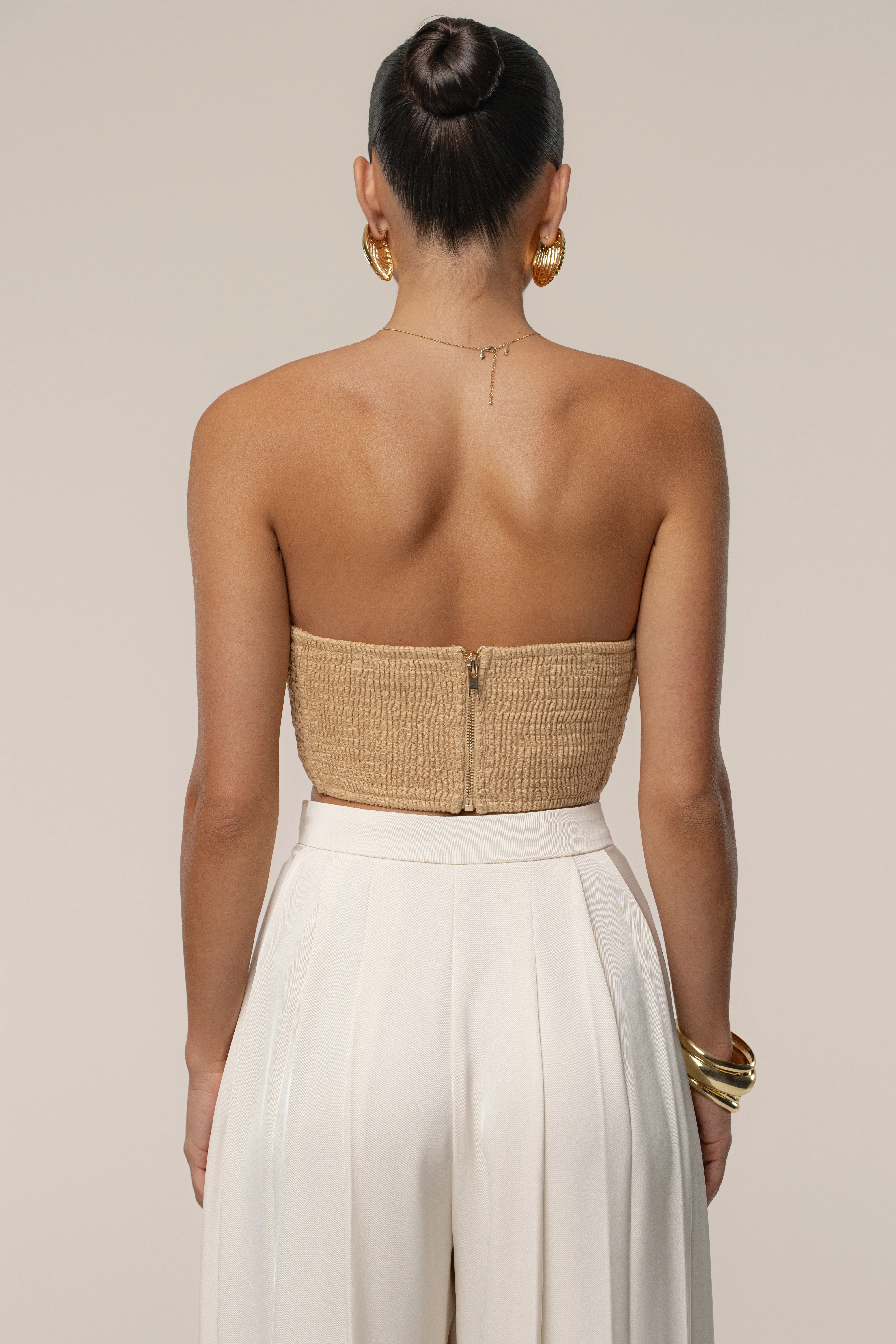 Beige Sail Away Texture Bustier - Image 14