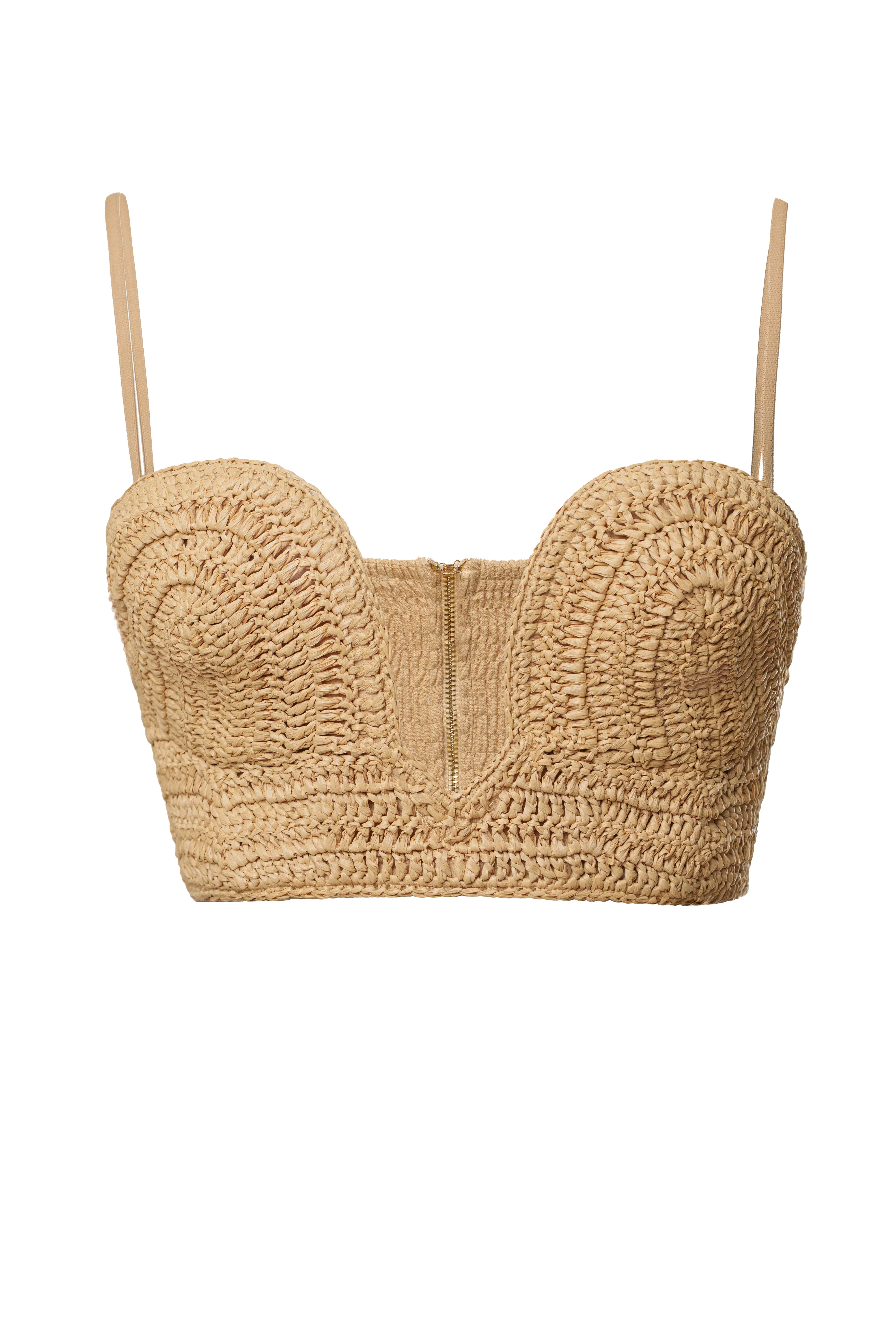 Beige Sail Away Texture Bustier - Image 3