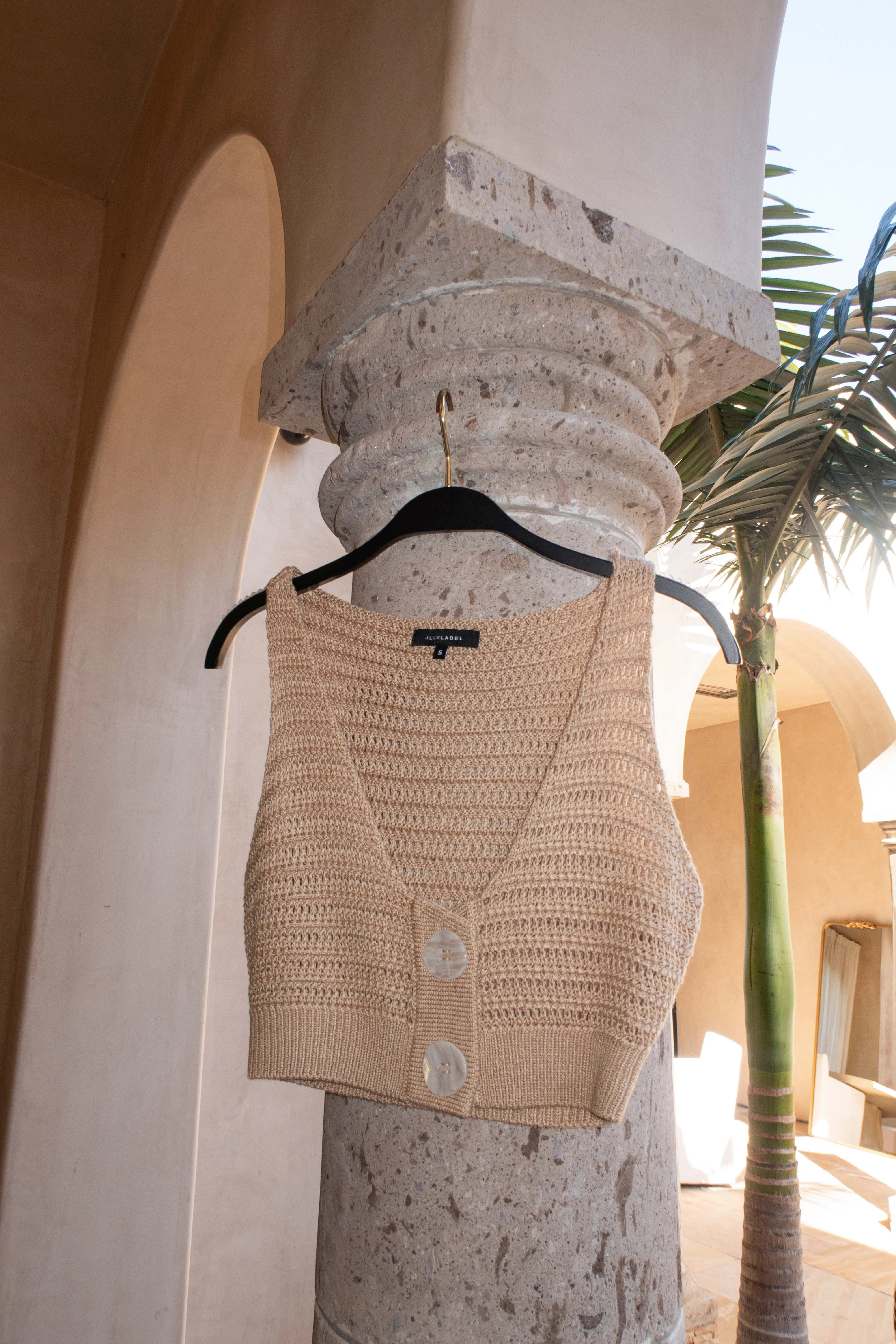 Beige Salmah Crochet Top - Image 6