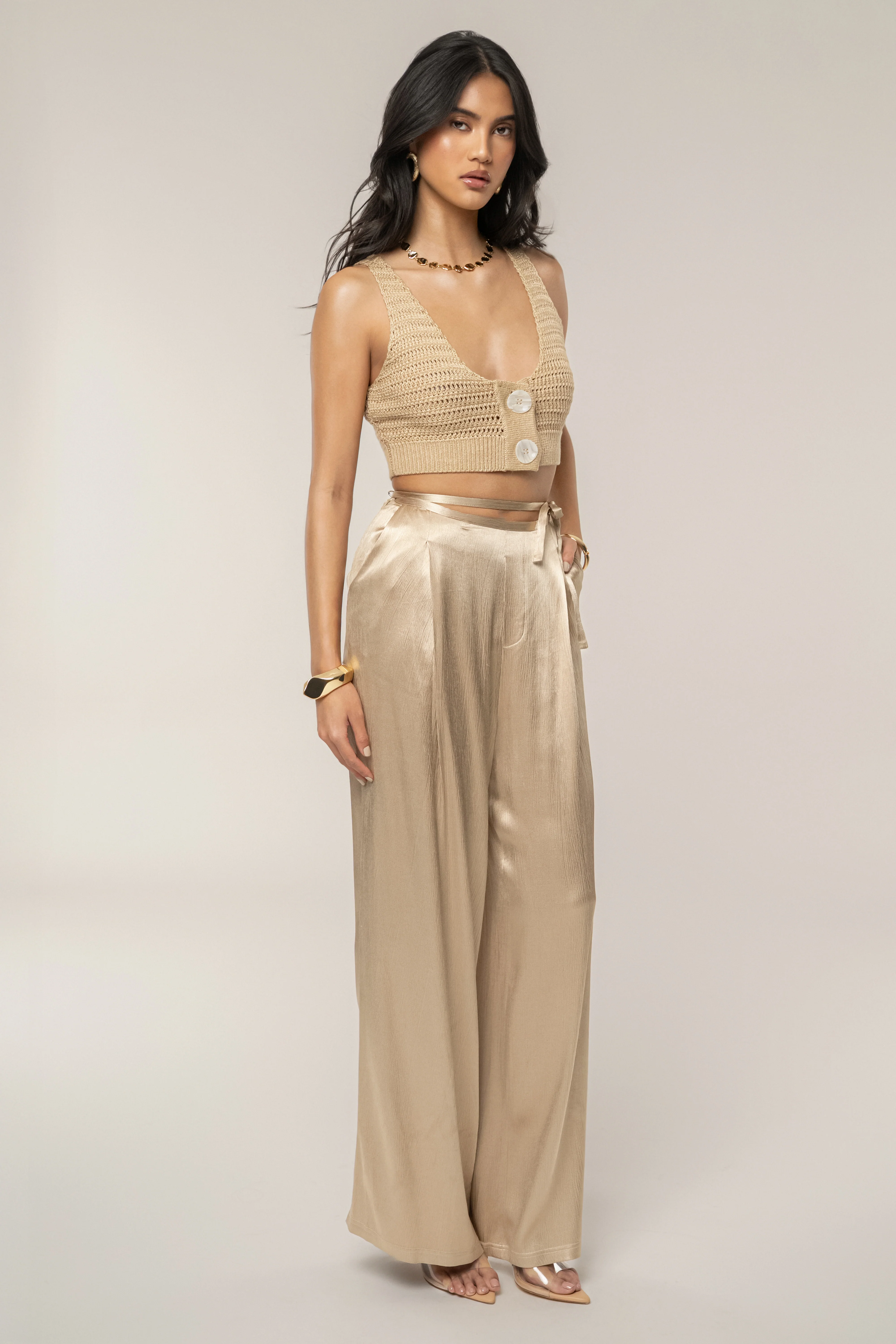 Beige Salmah Crochet Top - Image 8