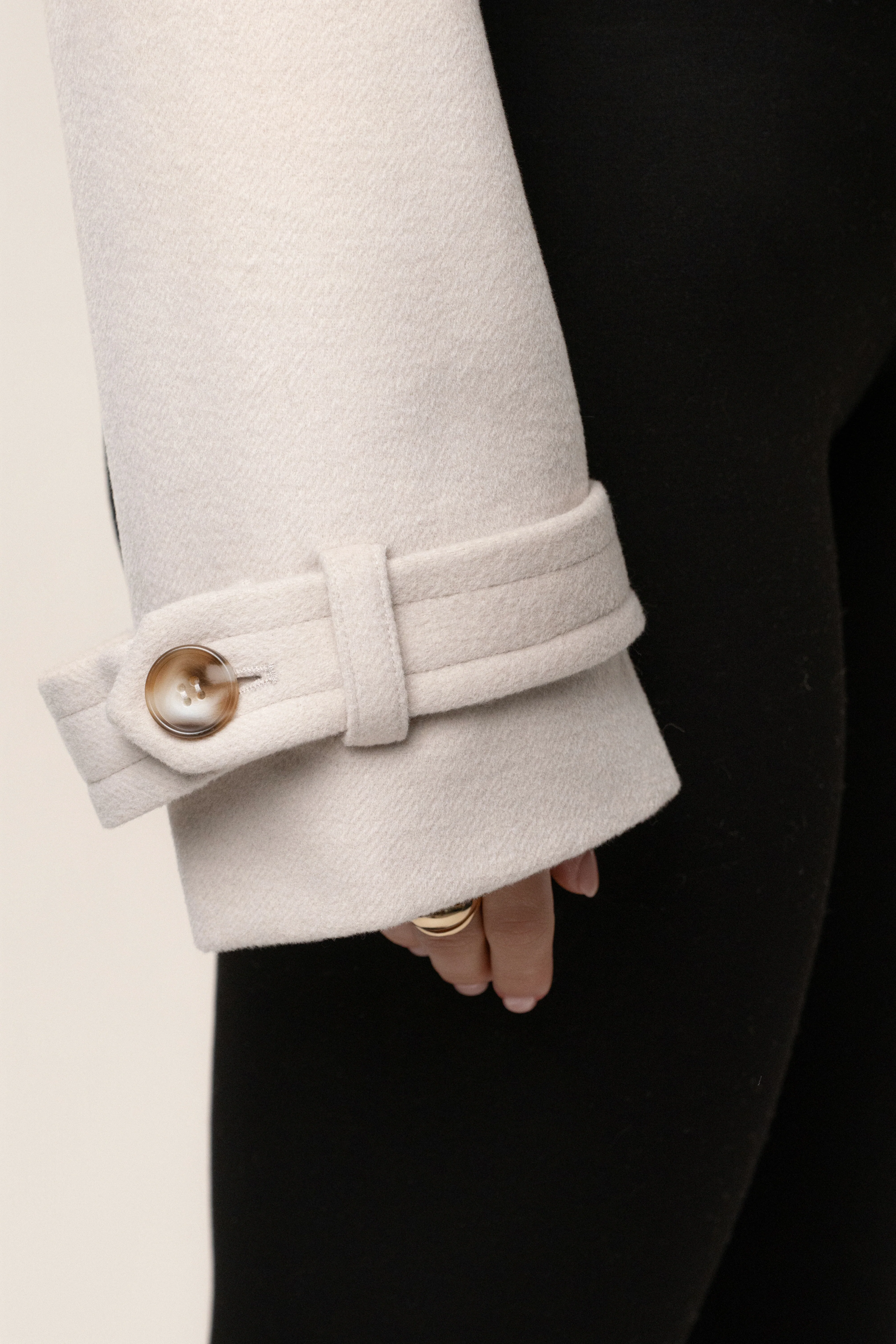 Beige Sharp Presence Crop Jacket - Image 9