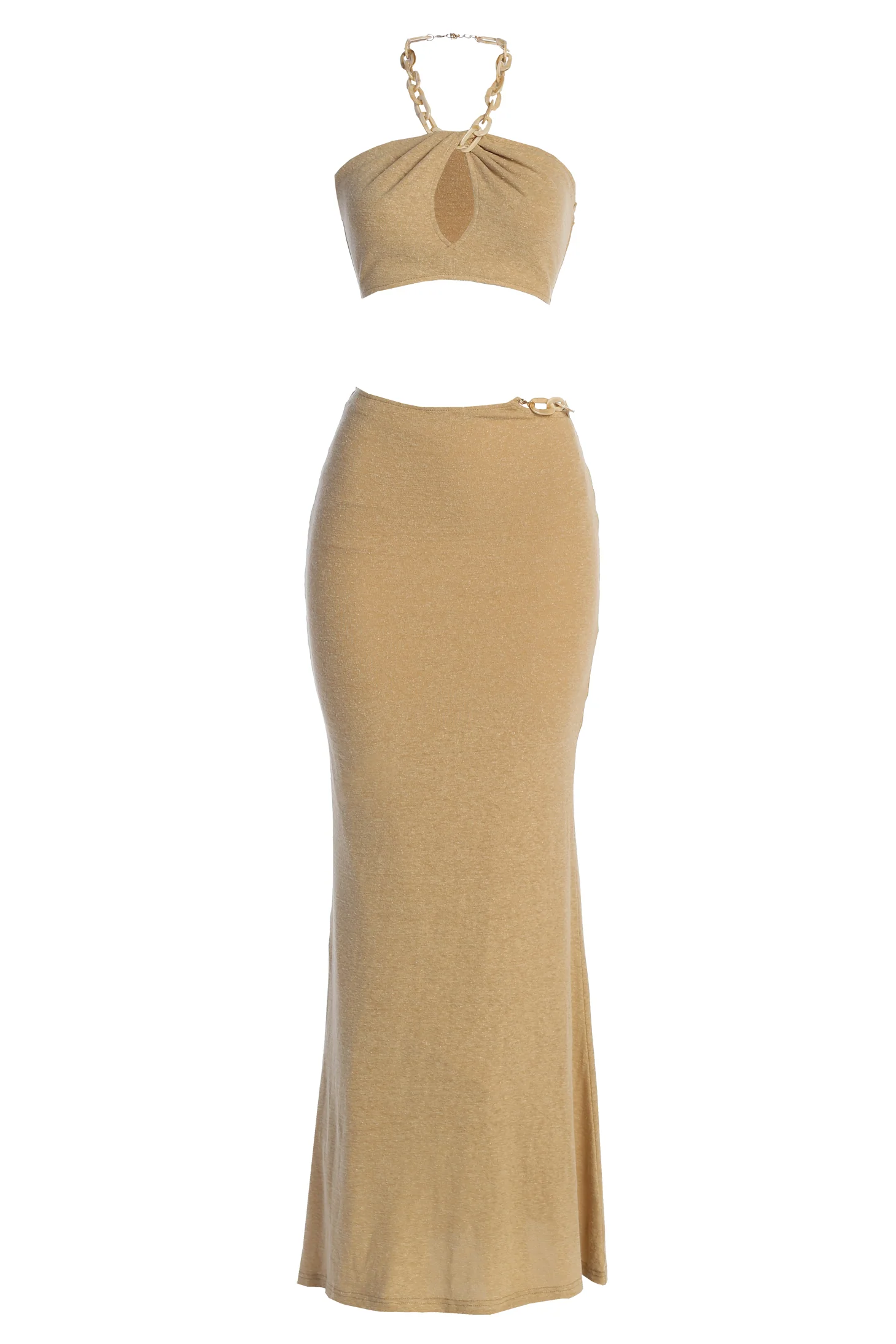Beige Summer Horizon Skirt Set - Image 2