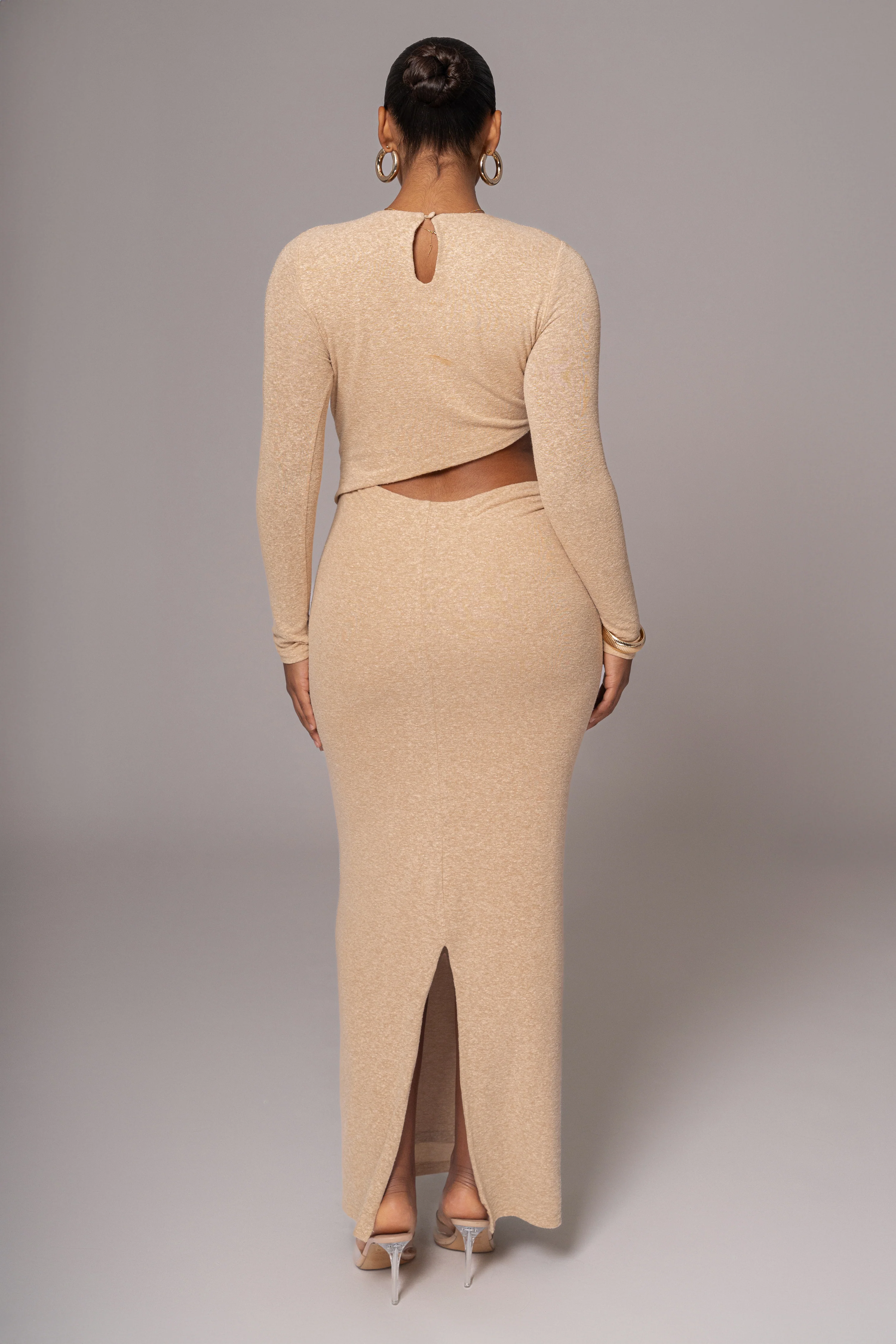 Beige Summer Romance Cutout Dress - Image 10