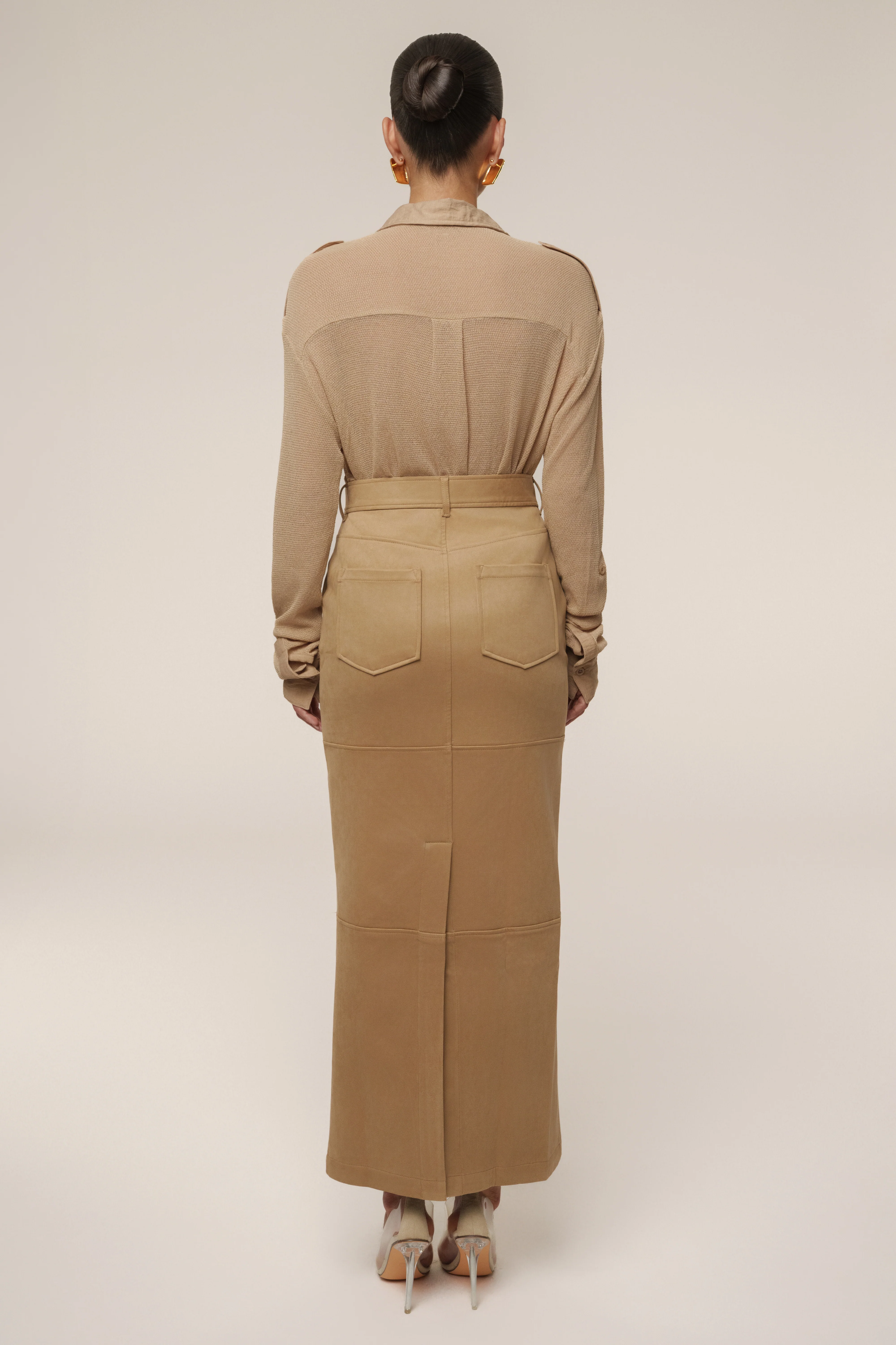 Beige Sway Sheer Button Up Top - Image 11