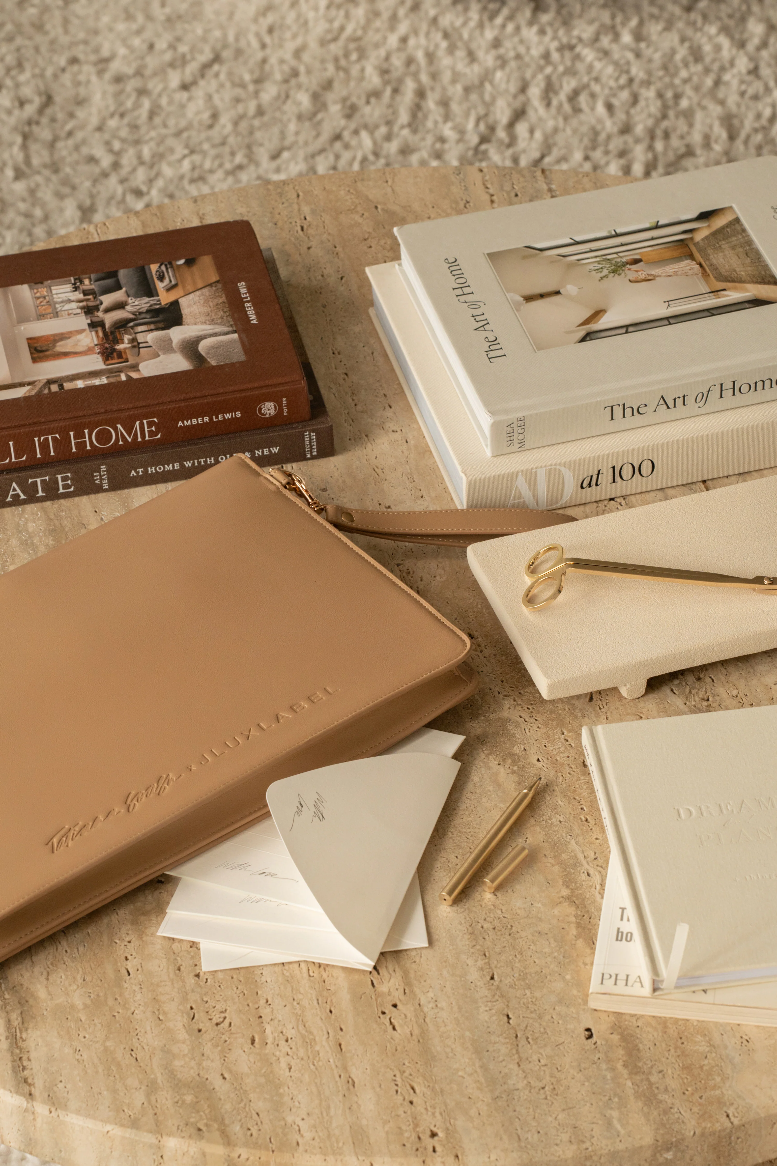 Beige TATIANA SOASH x JLUXLABEL Dreams &amp; Plans Catch All Bag - Image 16